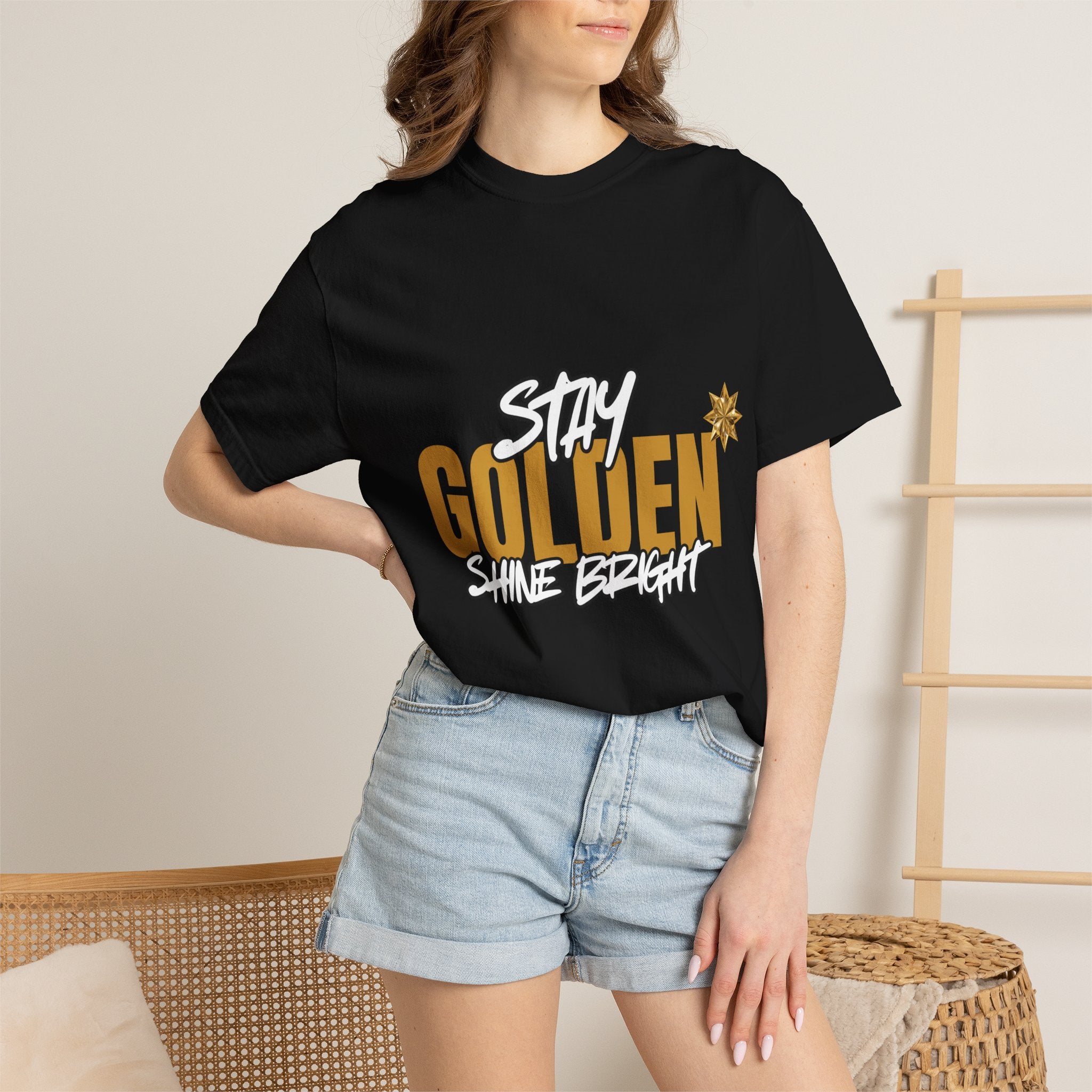 Stay Golden Graphic T-Shirt — "Stay Golden, Shine Bright" Tee