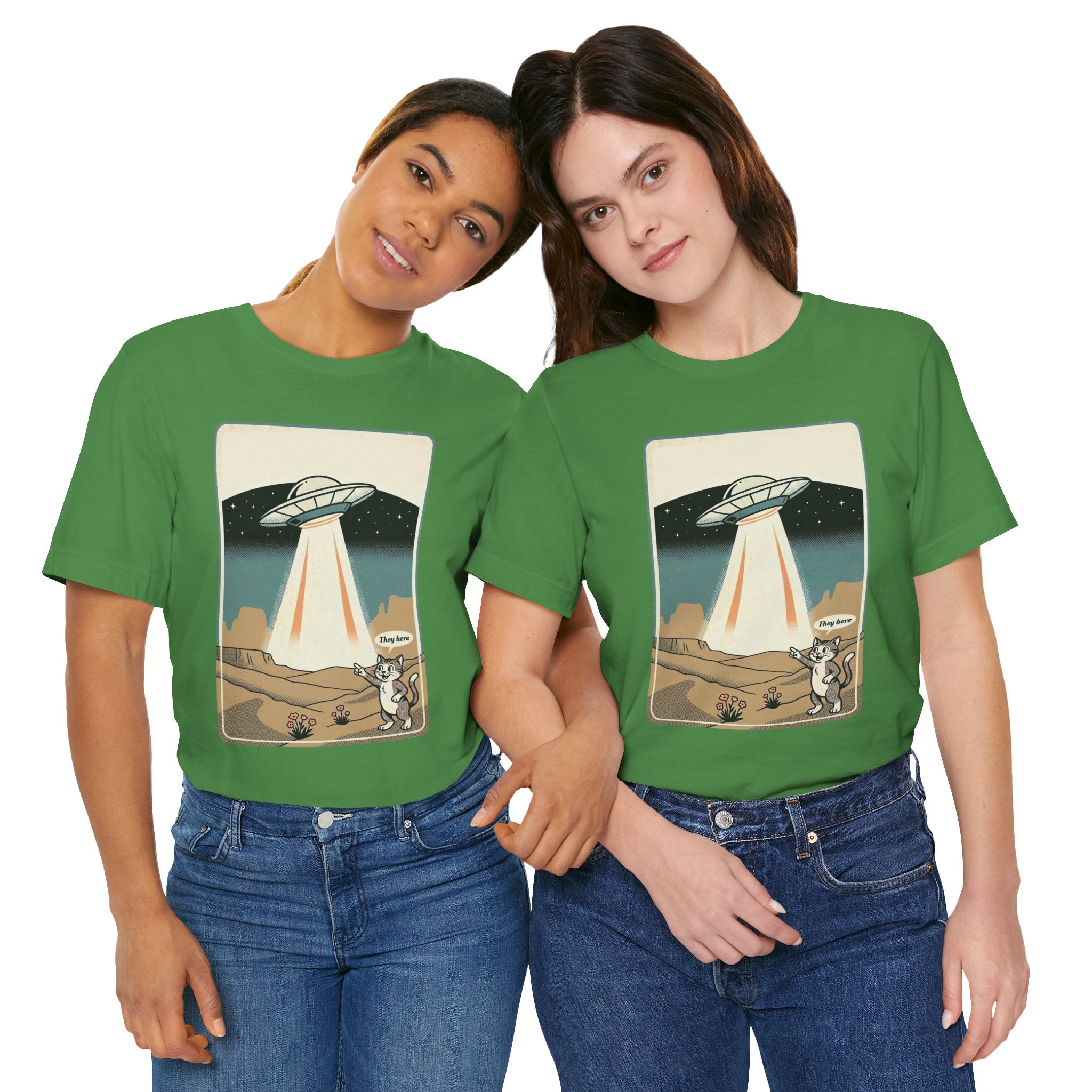 They Here Alien T-Shirt — Funny UFO ET Invader Tee