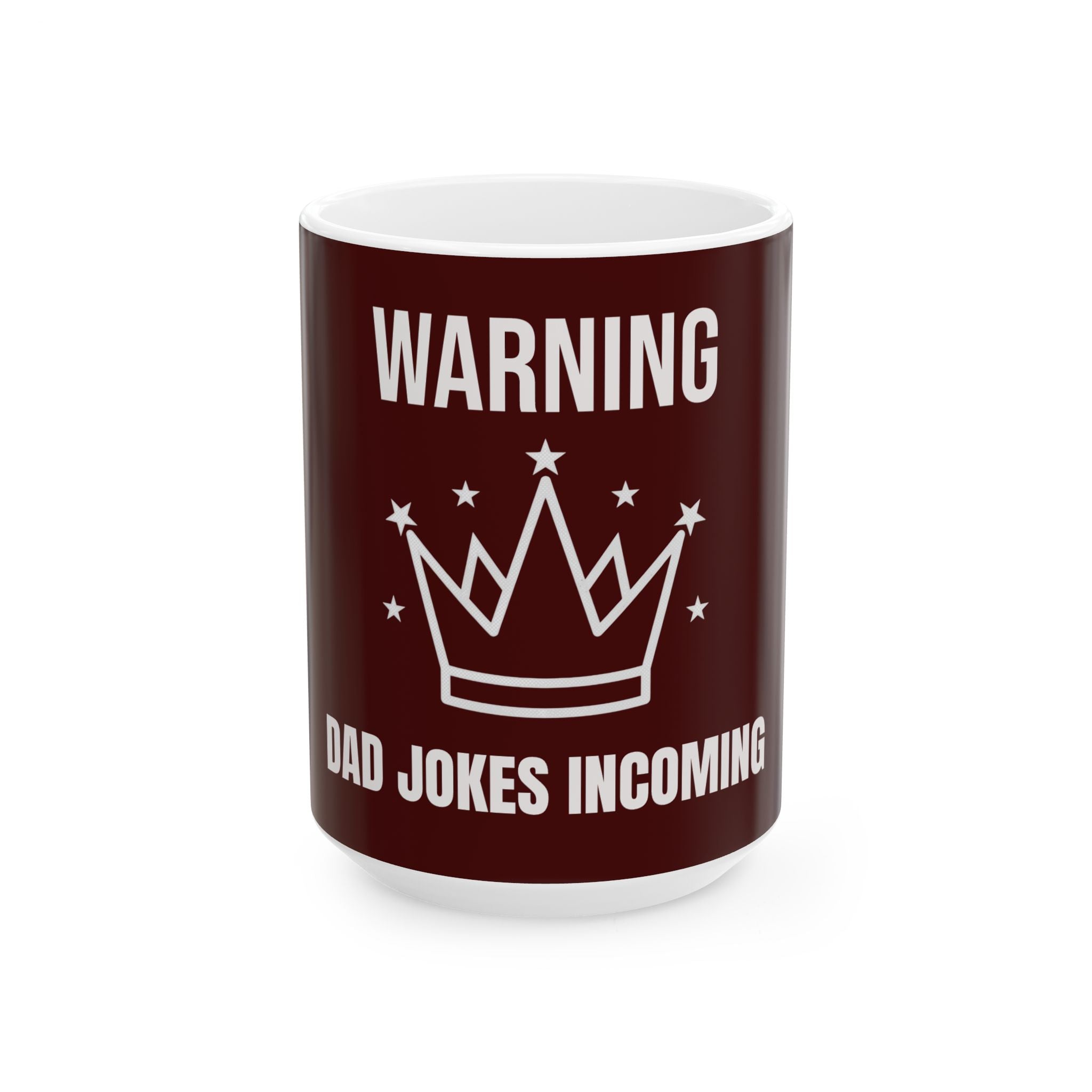 Warning: Dad Jokes Incoming Ceramic Mug — Fun Father's Day Coffee Cup
