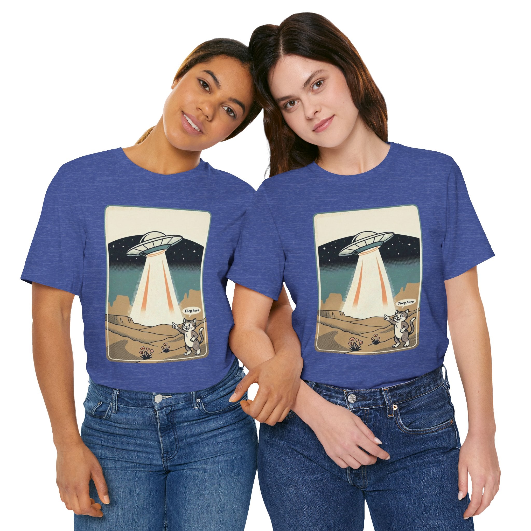 They Here Alien T-Shirt — Funny UFO ET Invader Tee