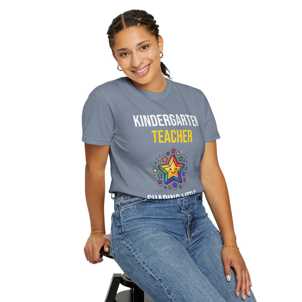 Kindergarten Teacher T-Shirt - "Shaping Little Minds Daily" Cute Star Design