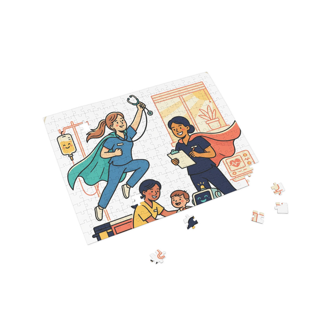 Hero Nurse Family Puzzle — 96/252/500-Piece Medical Team Jigsaw (Kids & Adults)