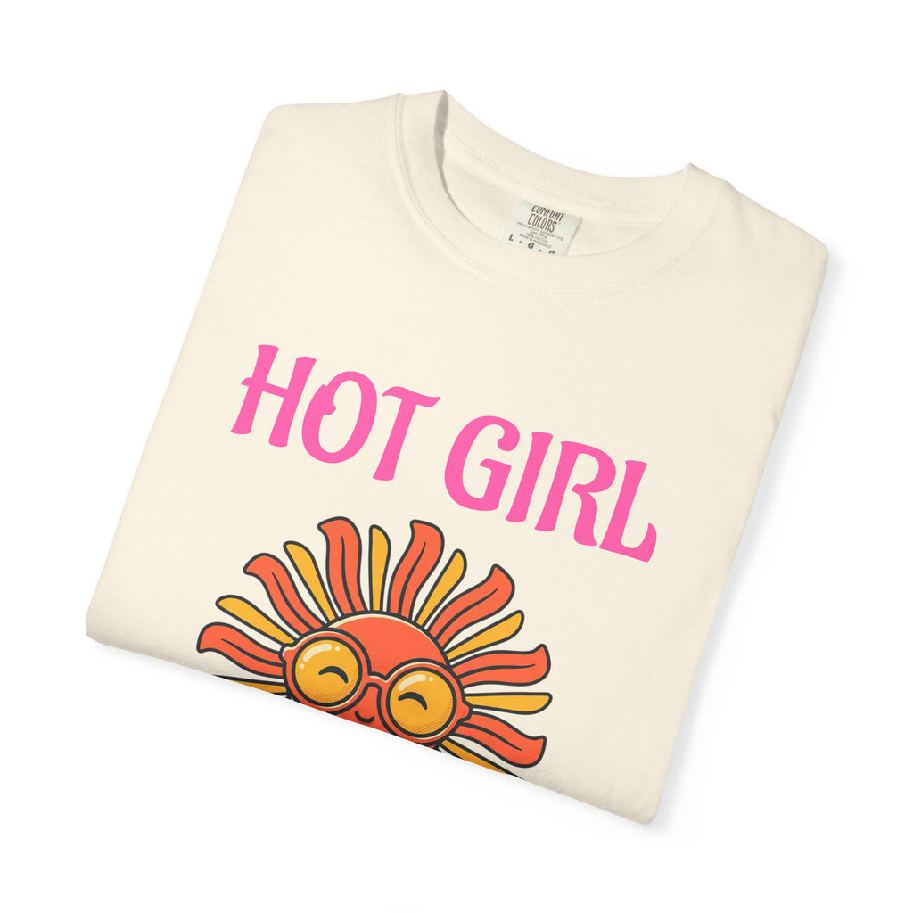 Hot Girl Summer T-Shirt — Retro Smiling Sun Graphic Tee