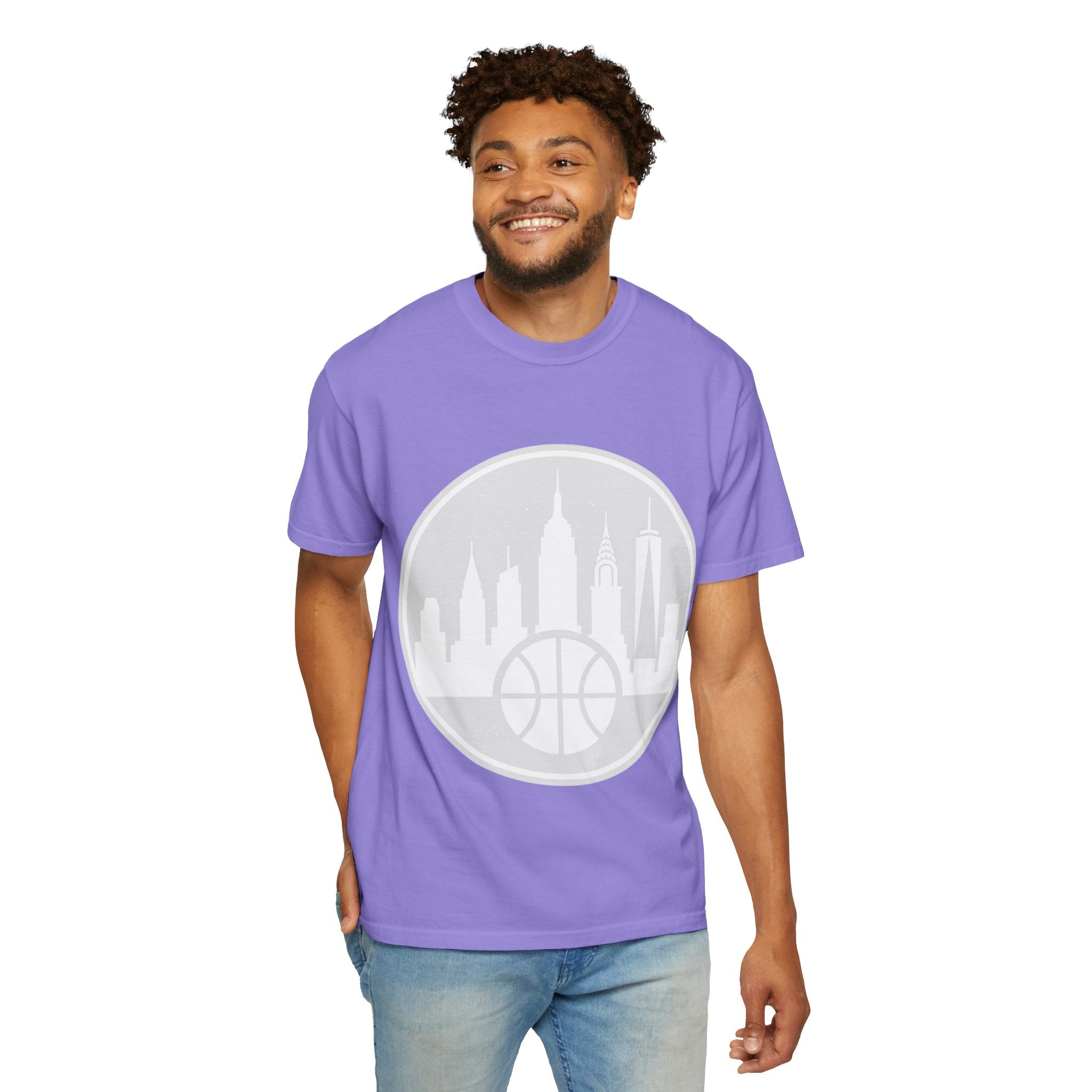 City Skyline Basketball T-Shirt — Urban Basketball Graphic Tee