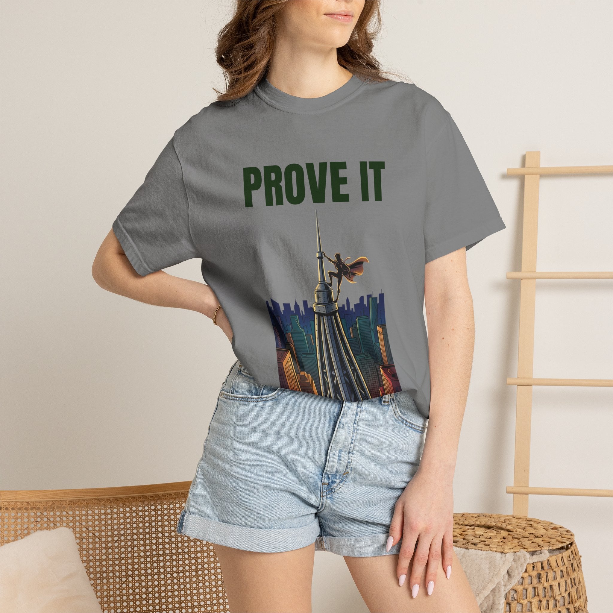 Prove It T‑Shirt — Parkour Rooftop Silhouette Graphic Tee