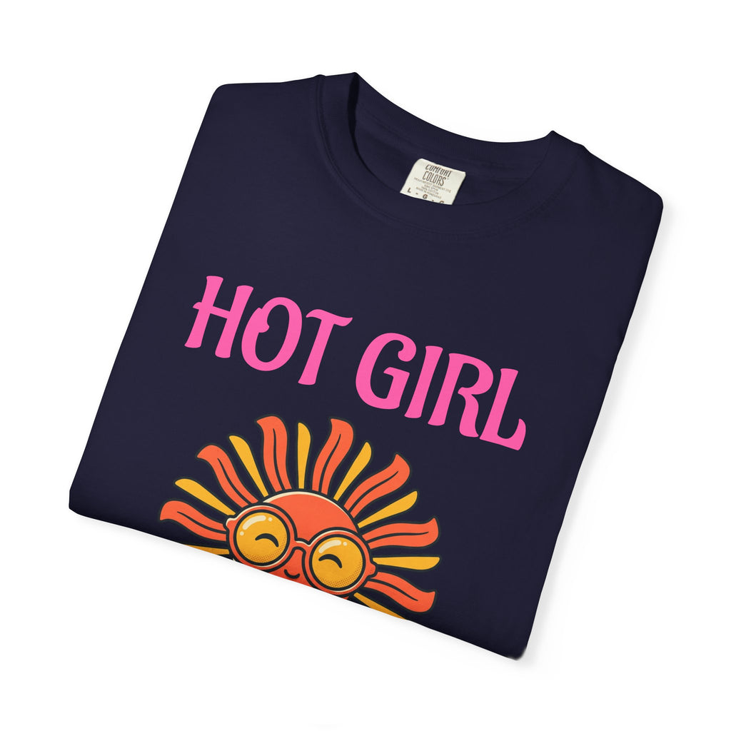 Hot Girl Summer T-Shirt — Retro Smiling Sun Graphic Tee