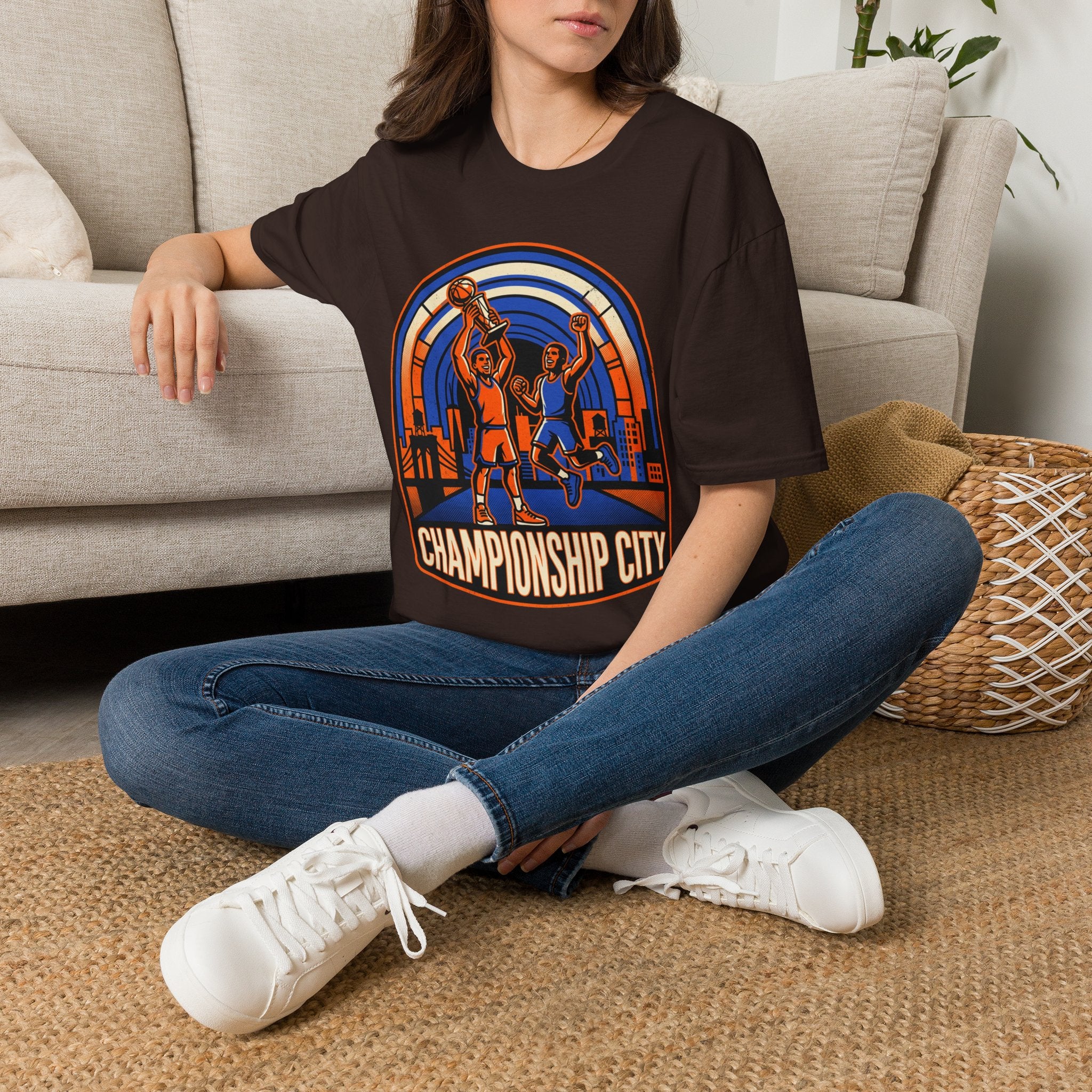 Championship City Basketball T-Shirt — Retro Winners Hoop Tee