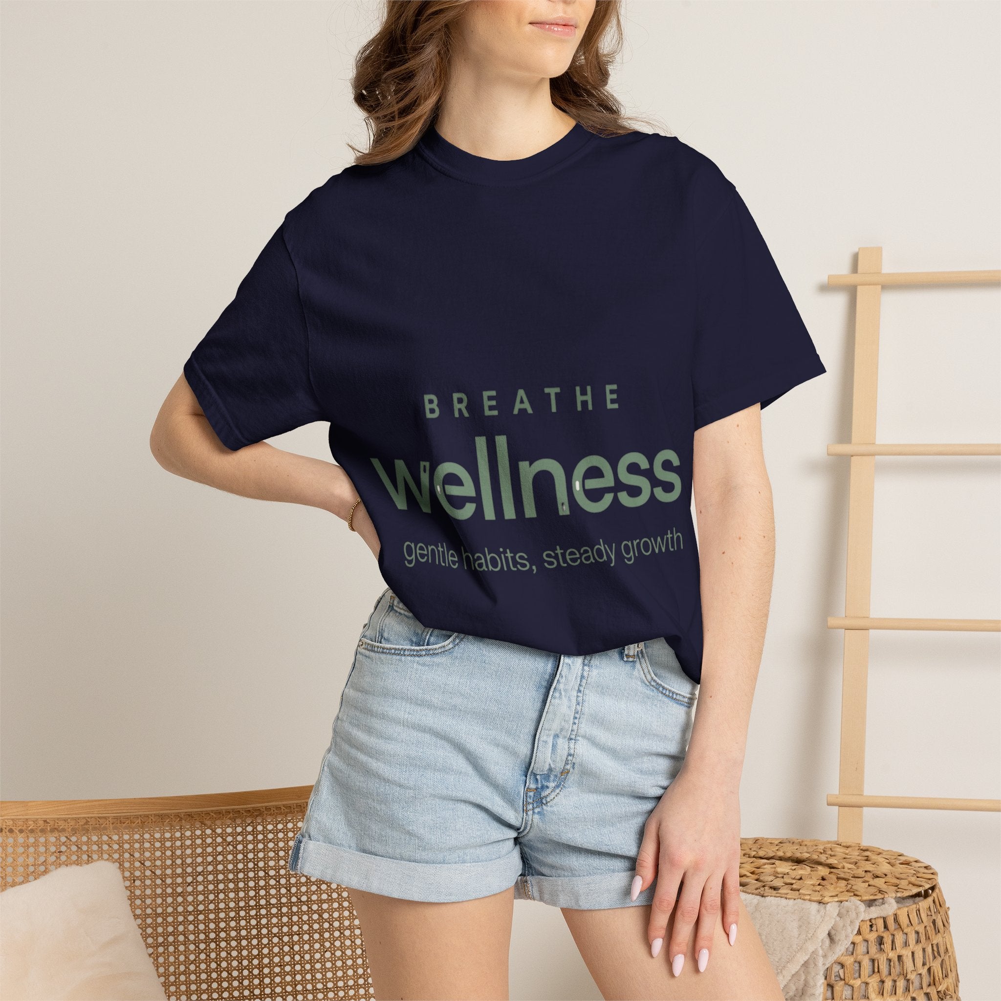 Wellness Breath T-Shirt — "Breathe Wellness" Mindful Graphic Tee