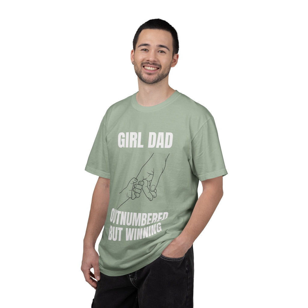 Girl Dad Outnumbered But Winning T-Shirt — Funny Father's Day Gift Tee