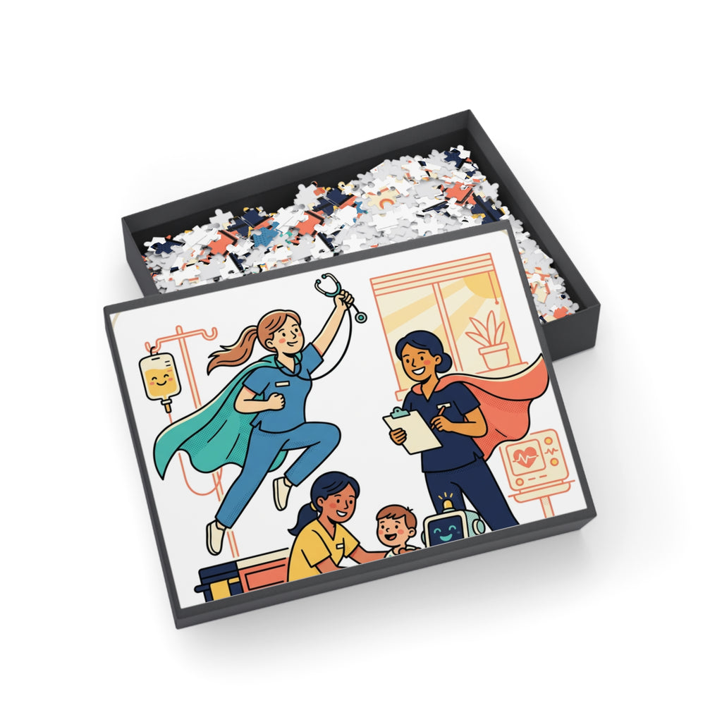 Hero Nurse Family Puzzle — 96/252/500-Piece Medical Team Jigsaw (Kids & Adults)