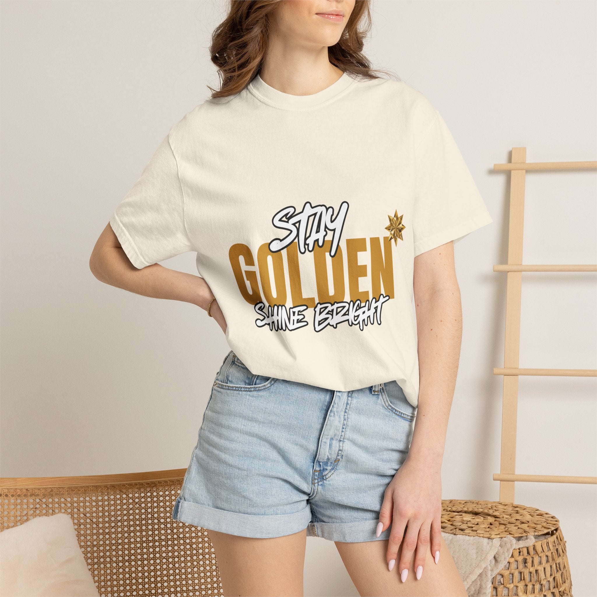 Stay Golden Graphic T-Shirt — "Stay Golden, Shine Bright" Tee