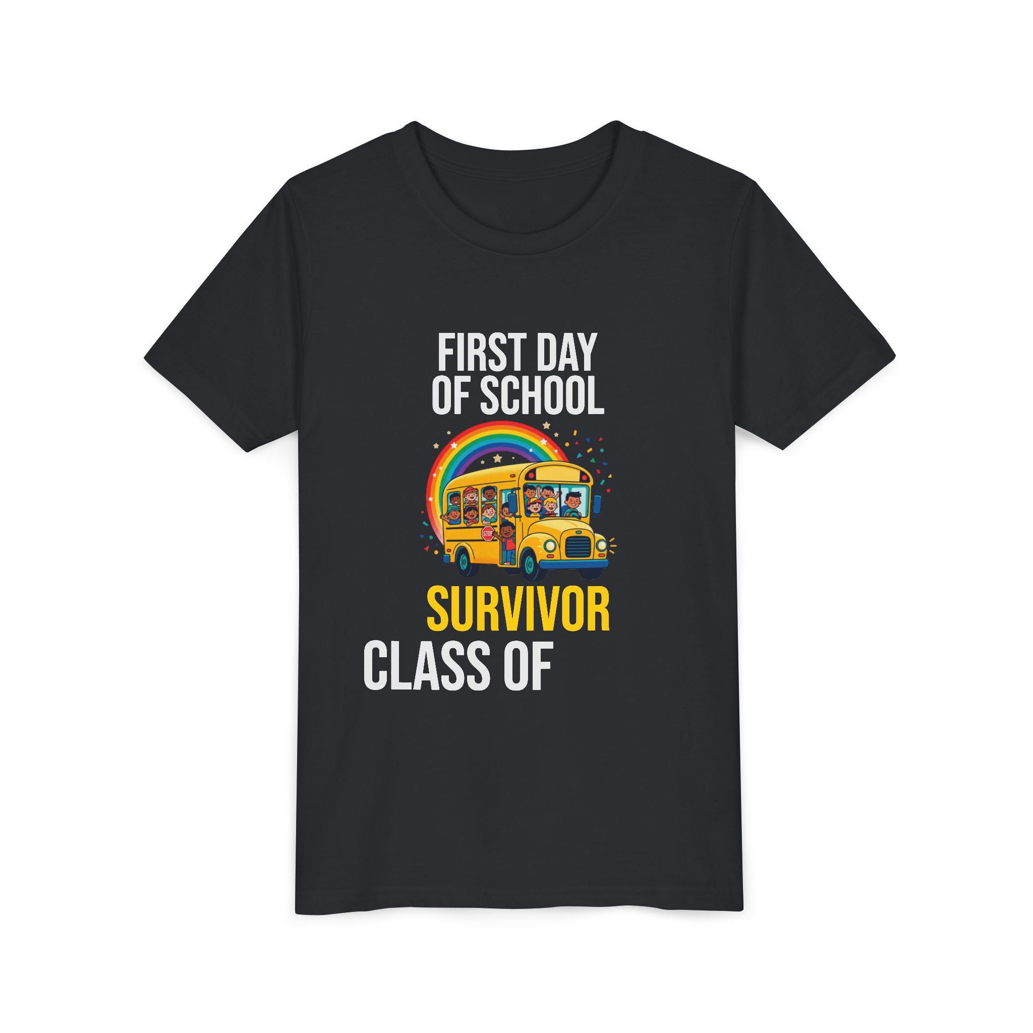 First Day Of School Survivor T-Shirt — Funny Back To School Kids Gift Tee