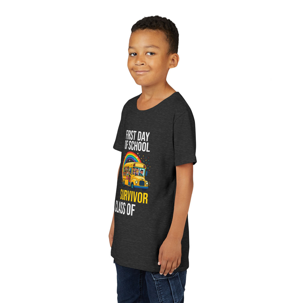 First Day Of School Survivor T-Shirt — Funny Back To School Kids Gift Tee