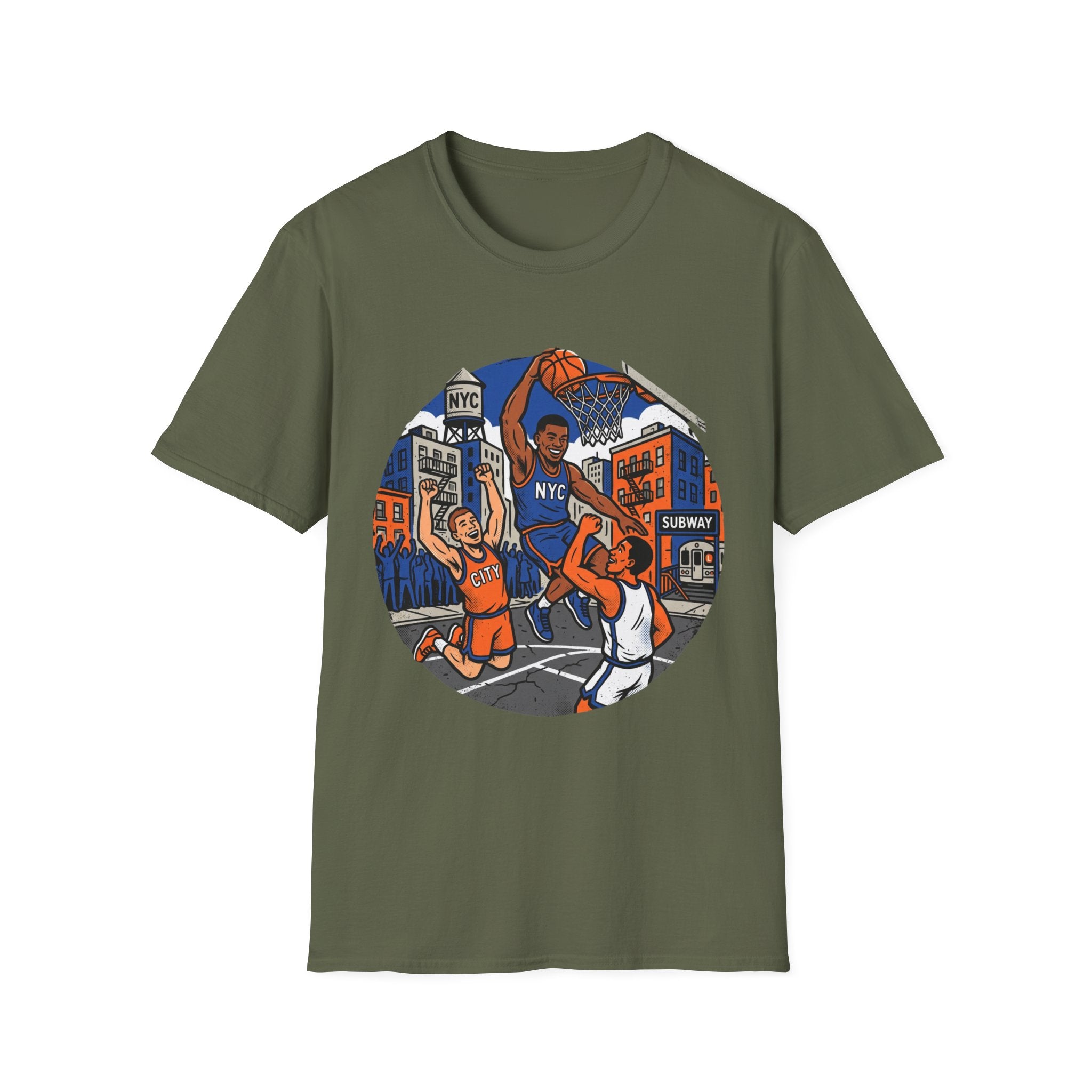 New York Hoops Run Cartoon Tee