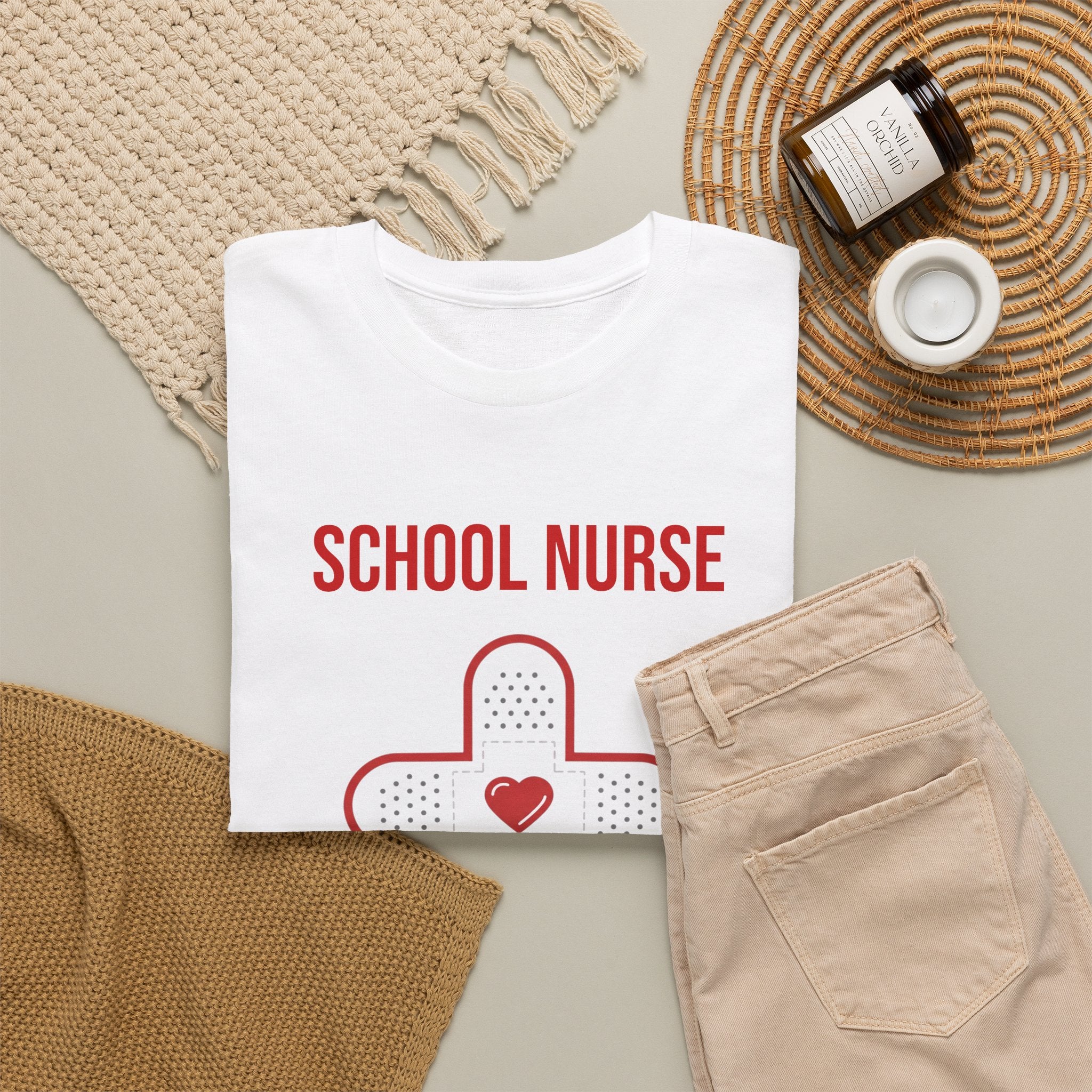 School Nurse T-Shirt – “Band Aid Queen of This School” Cotton Tee