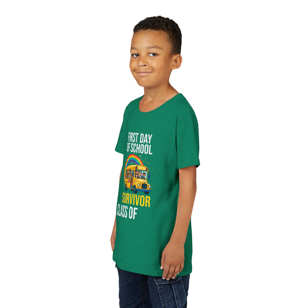 First Day Of School Survivor T-Shirt — Funny Back To School Kids Gift Tee