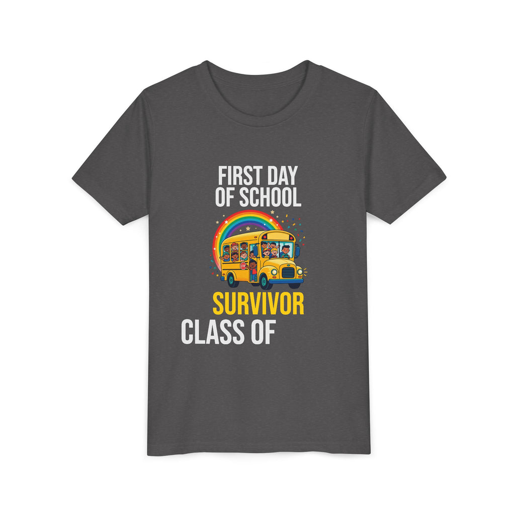 First Day Of School Survivor T-Shirt — Funny Back To School Kids Gift Tee