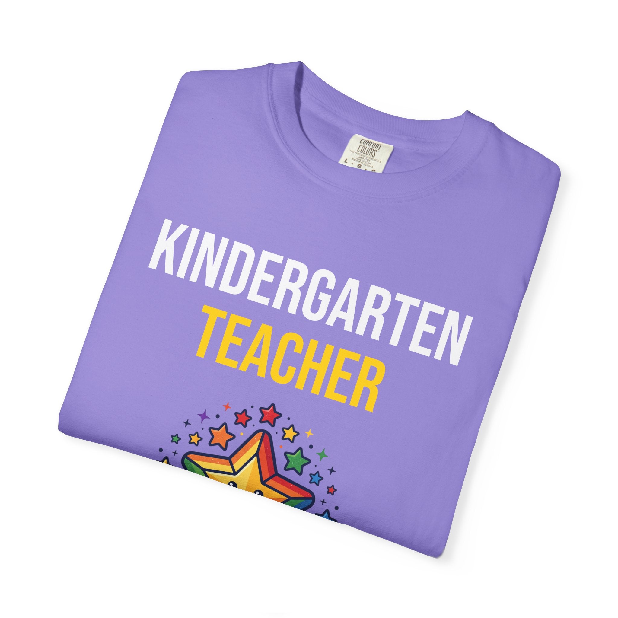 Kindergarten Teacher T-Shirt - "Shaping Little Minds Daily" Cute Star Design