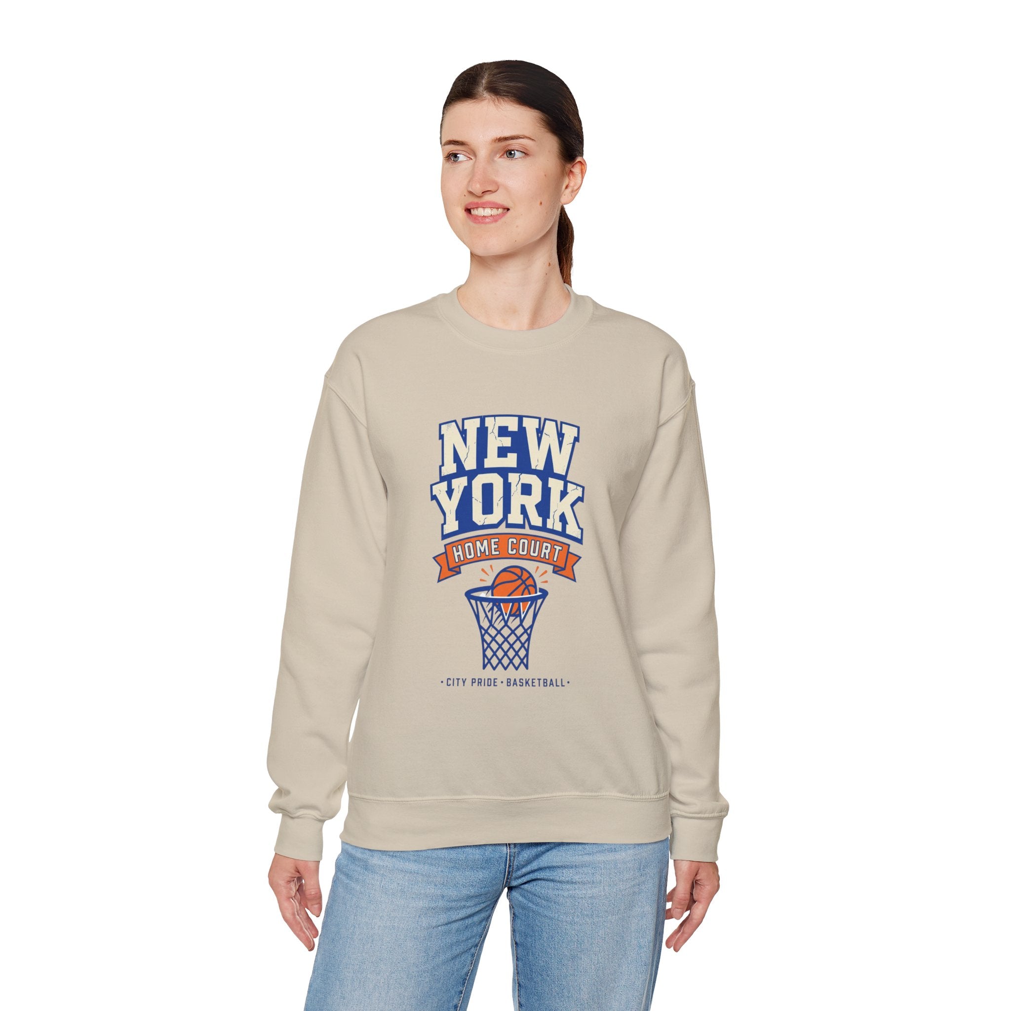 New York Home Court Sweatshirt | Vintage Basketball Pride