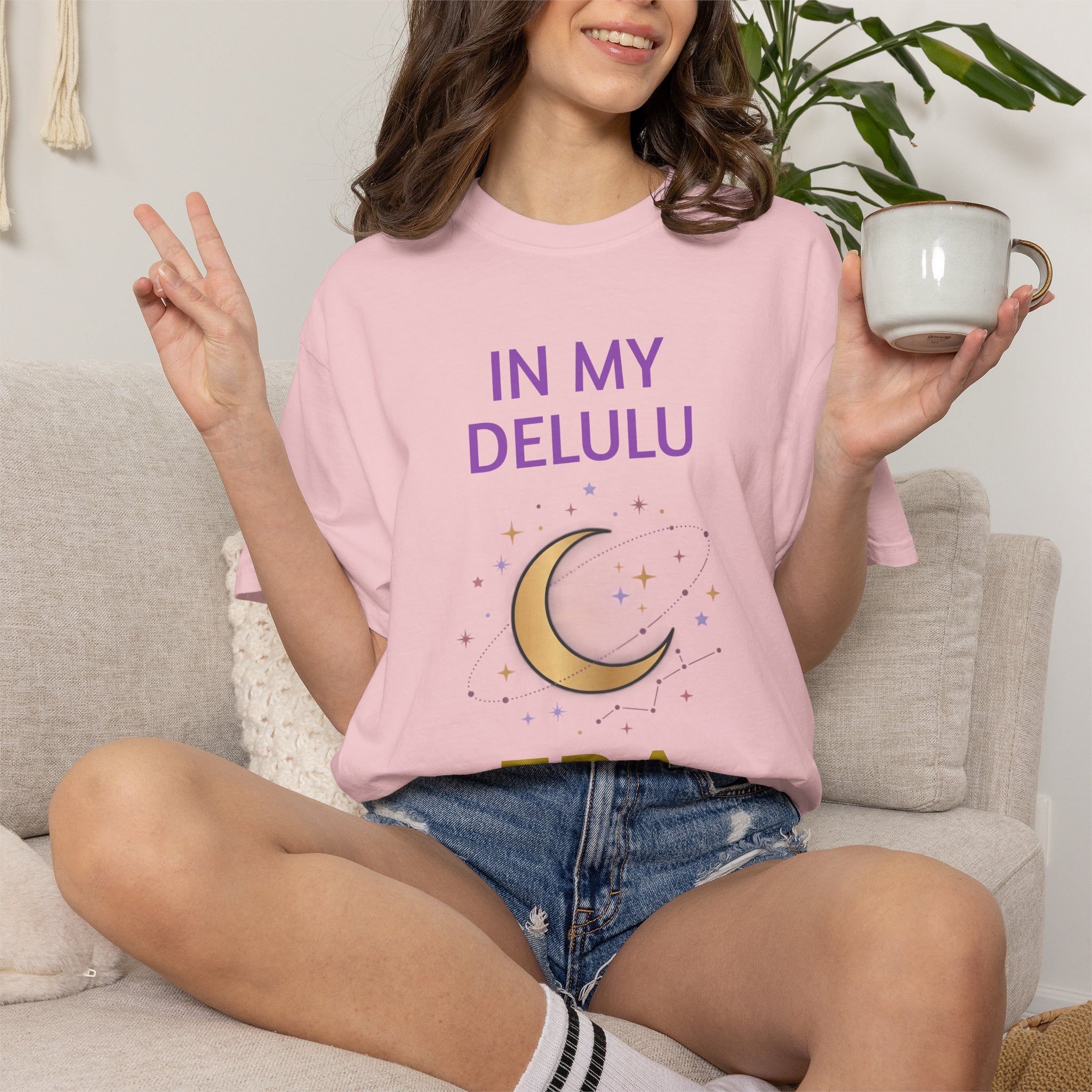 In My Delulu Era T-Shirt — Moon & Stars Graphic Tee