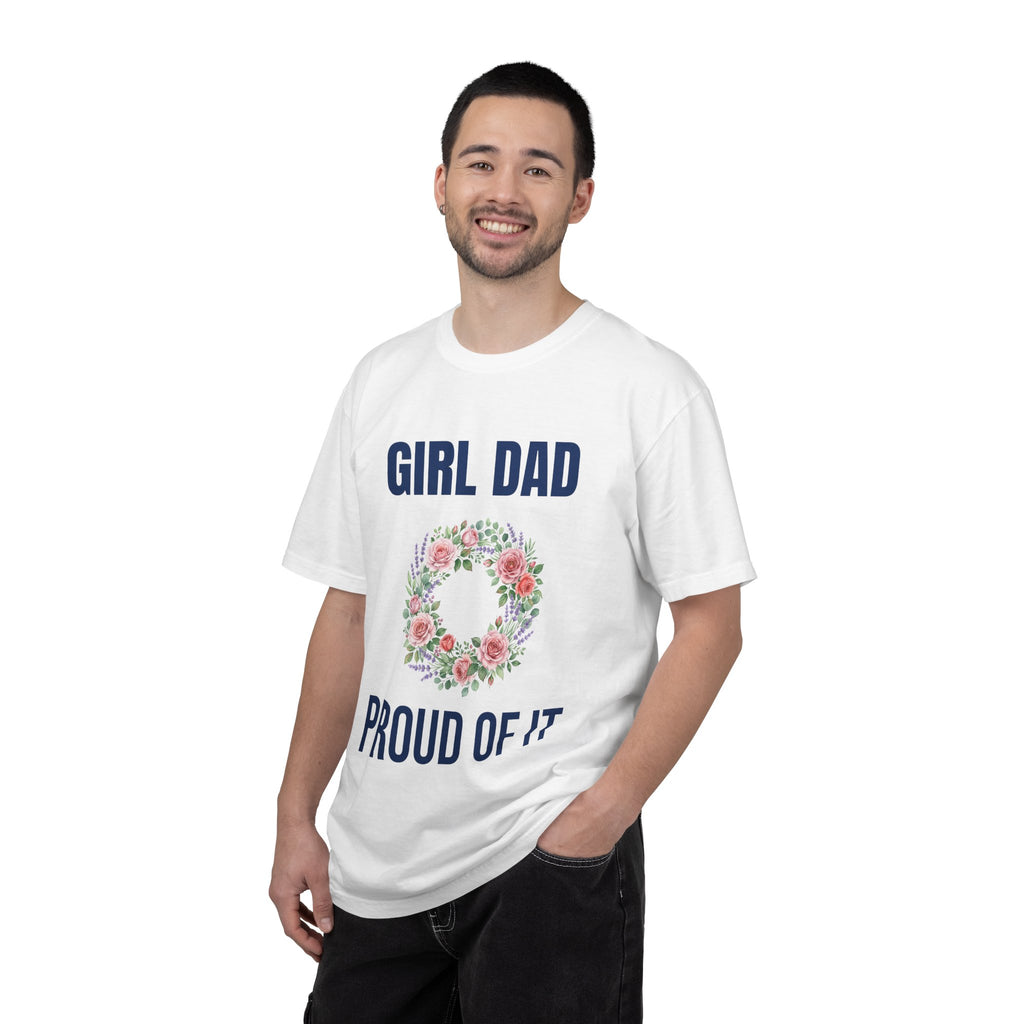Girl Dad Floral Wreath T-Shirt — Proud Girl Dad Father's Day Gift Tee