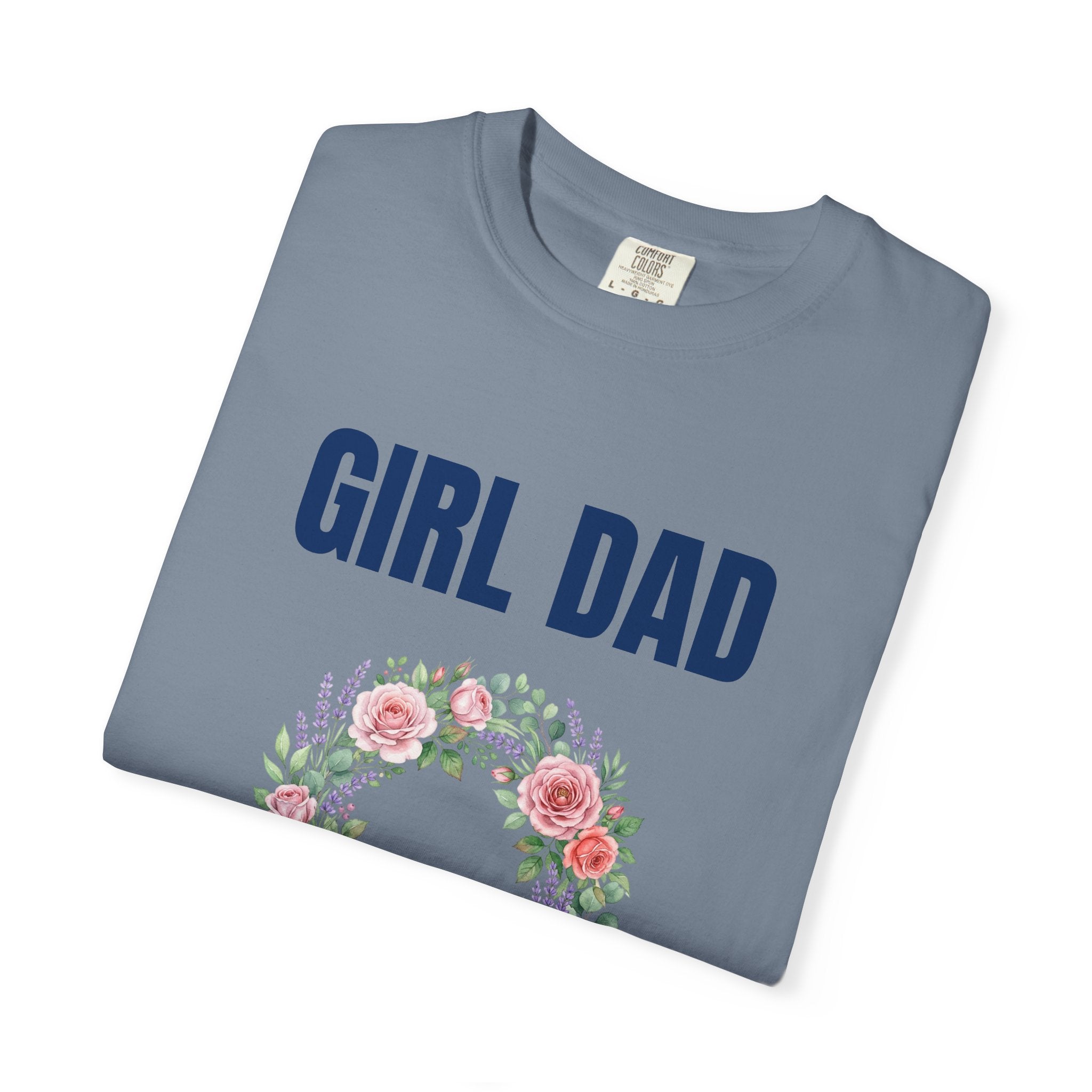 Girl Dad Floral Wreath T-Shirt — Proud Girl Dad Father's Day Gift Tee