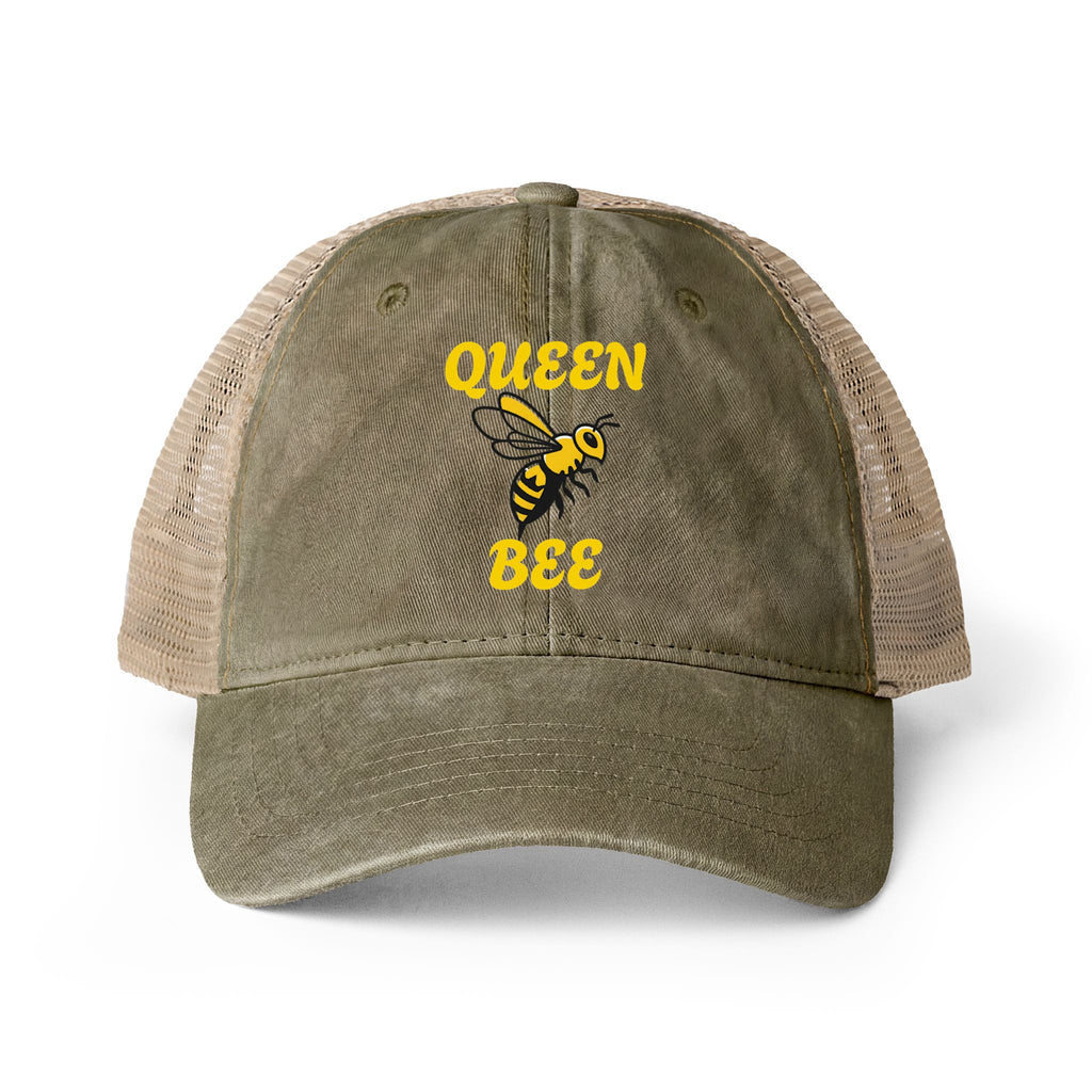 Queen Bee Energy Women's Washed Mesh-Back Cap