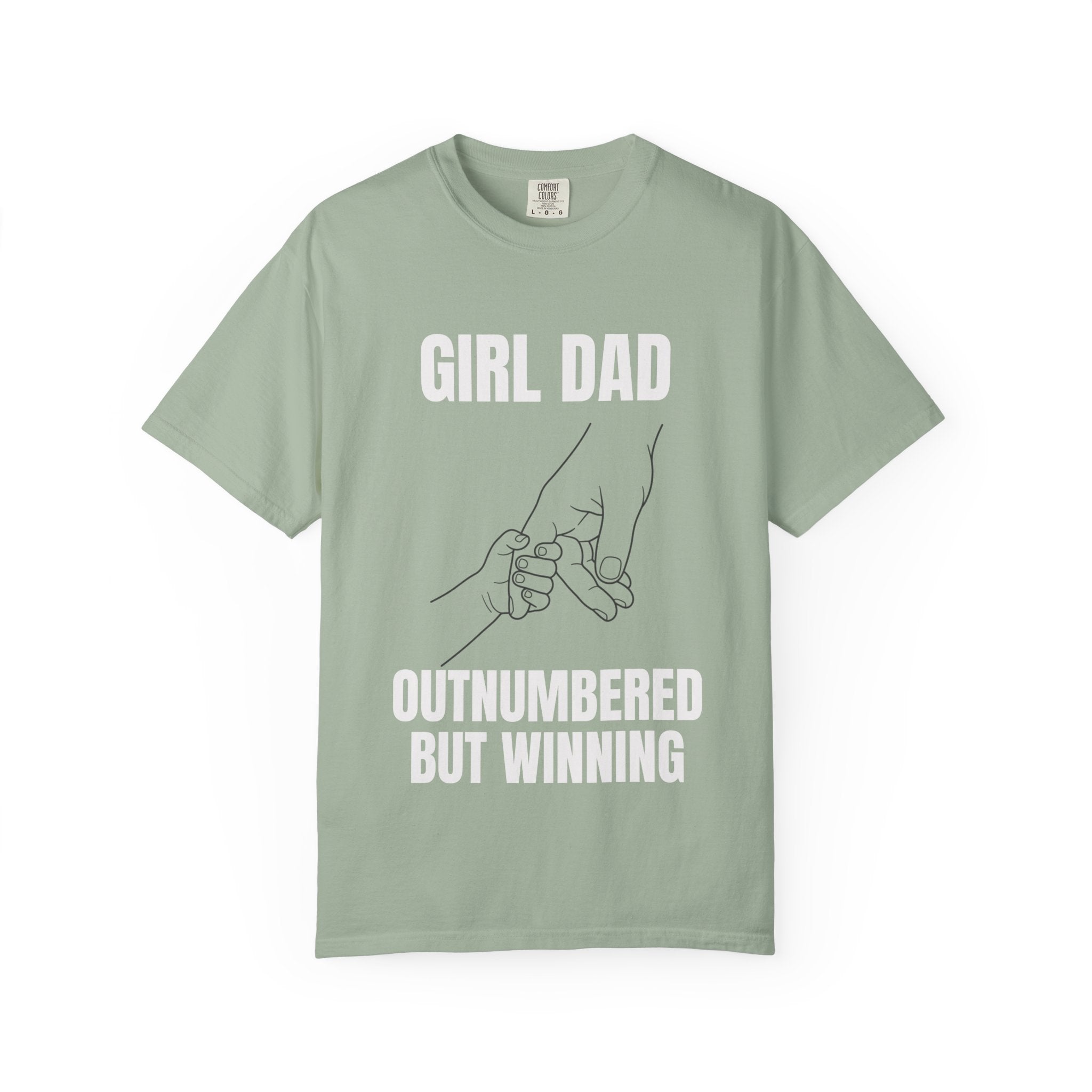 Girl Dad Outnumbered But Winning T-Shirt — Funny Father's Day Gift Tee