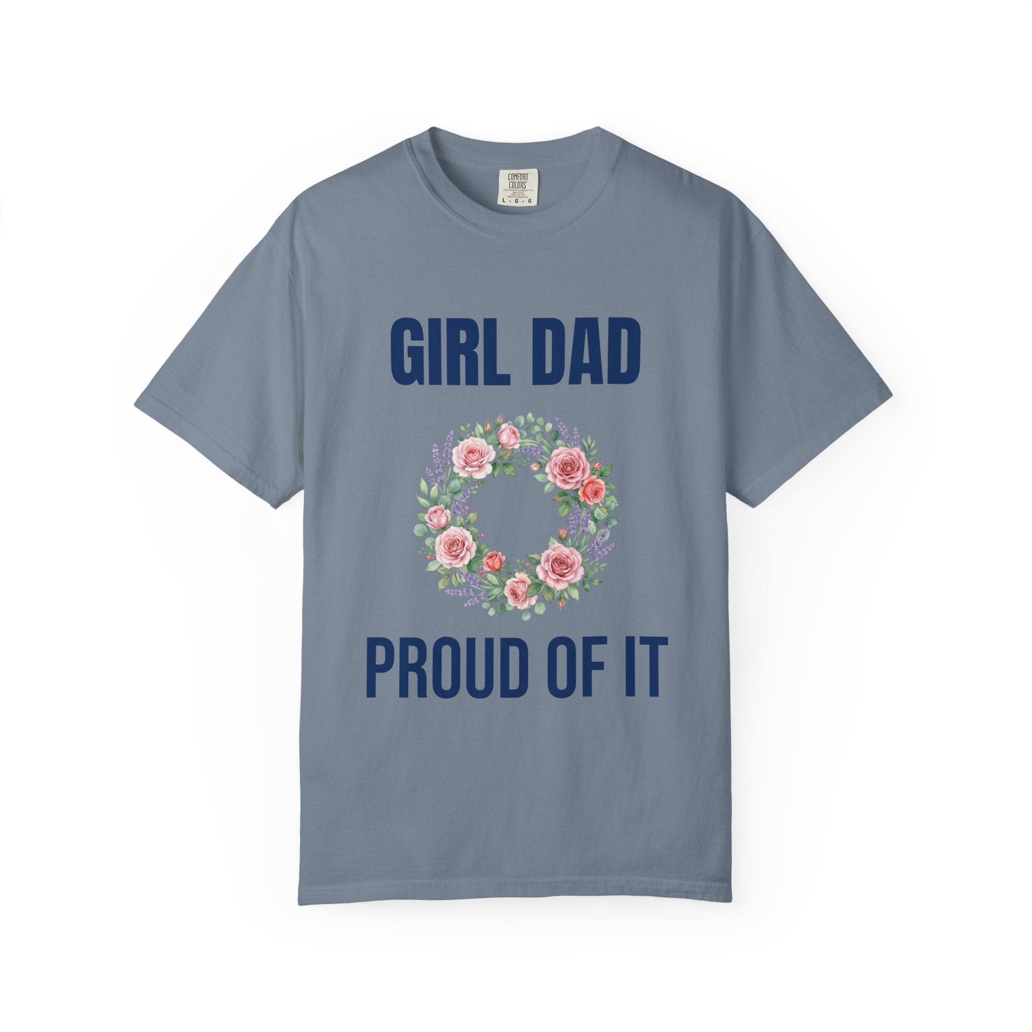 Girl Dad Floral Wreath T-Shirt — Proud Girl Dad Father's Day Gift Tee