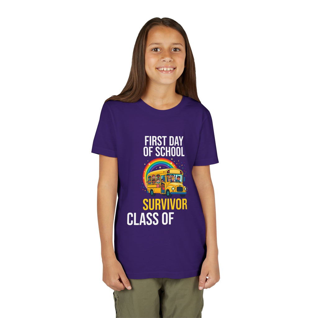 First Day Of School Survivor T-Shirt — Funny Back To School Kids Gift Tee