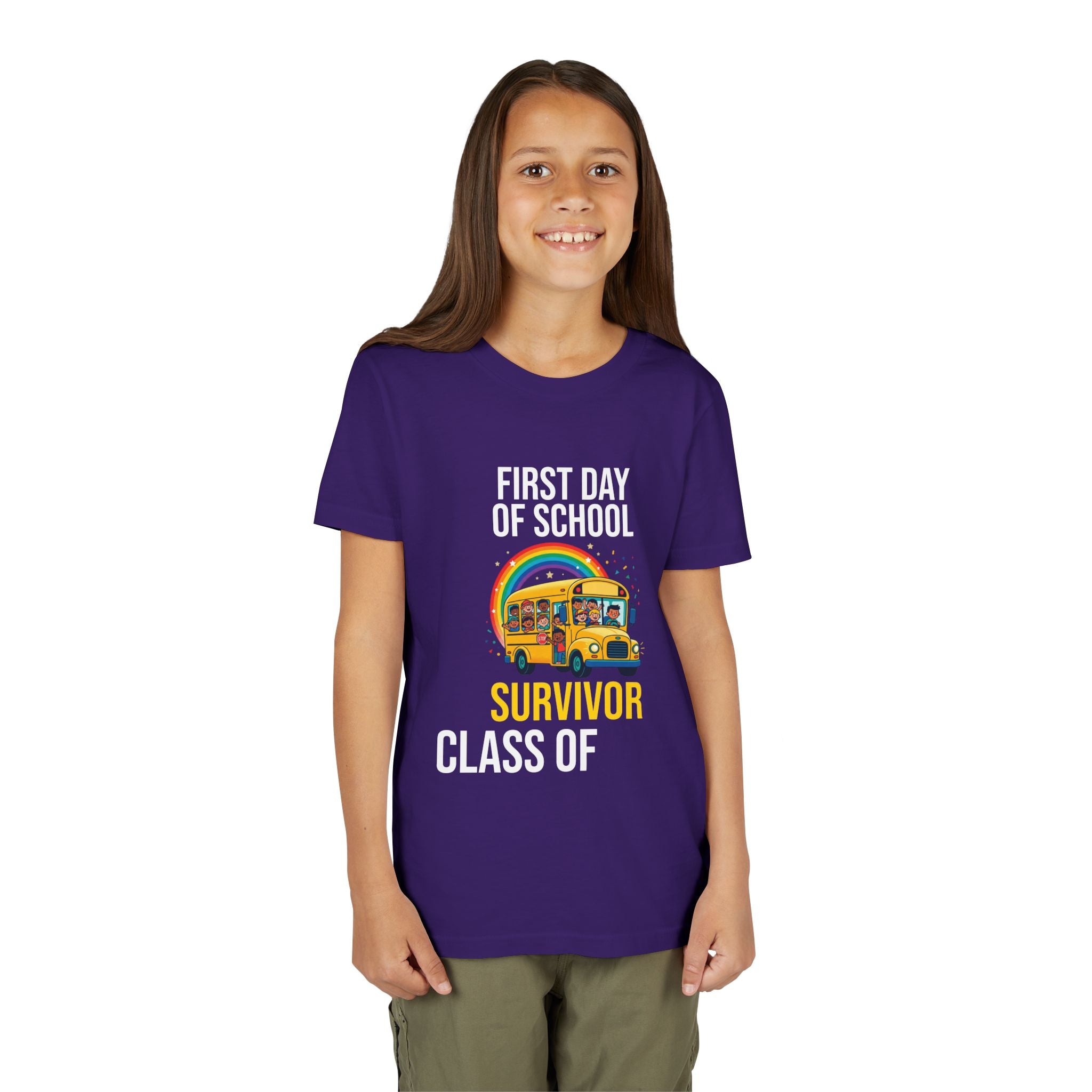 First Day Of School Survivor T-Shirt — Funny Back To School Kids Gift Tee