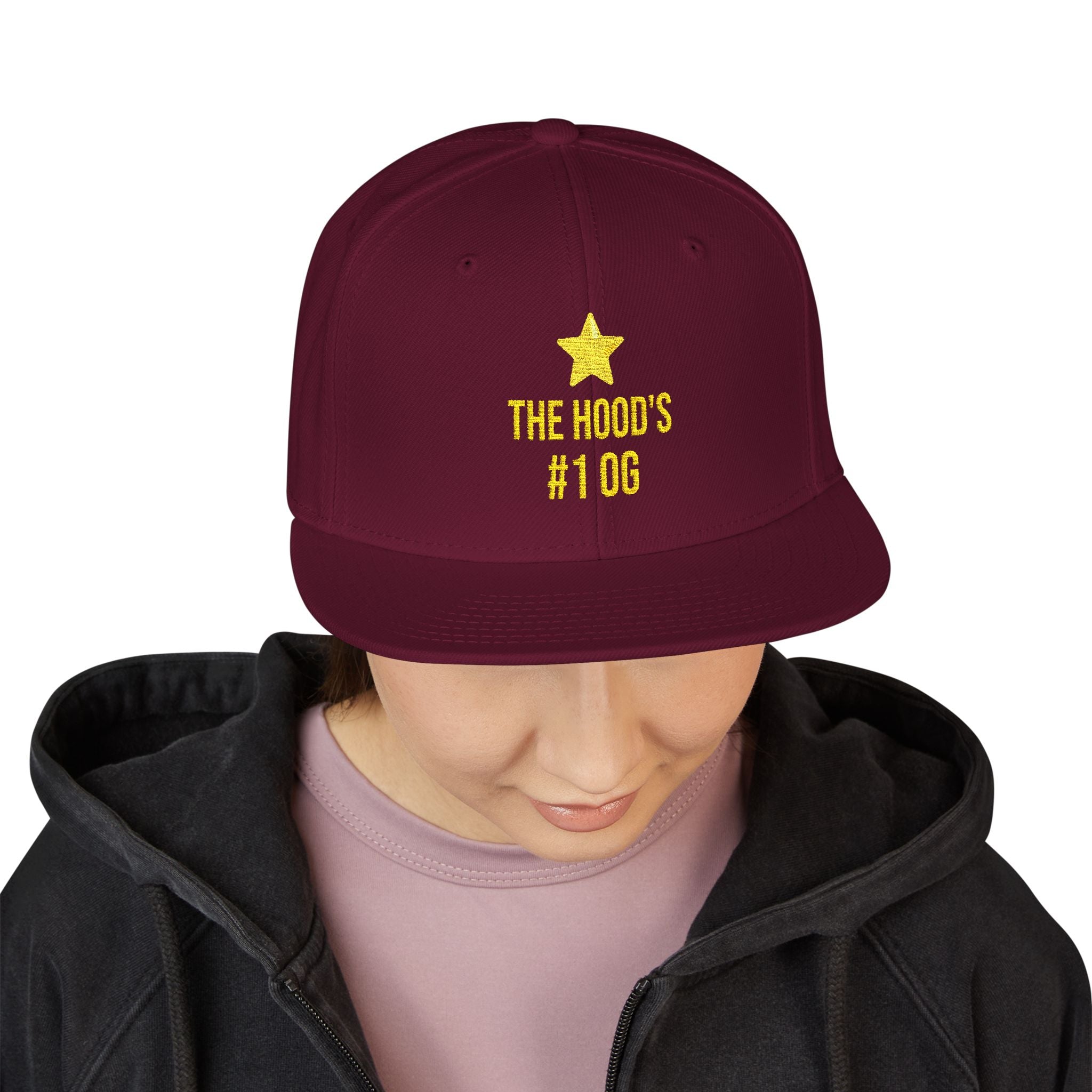Hood's #1 OG Embroidered Snapback Hat — Street Style Cap