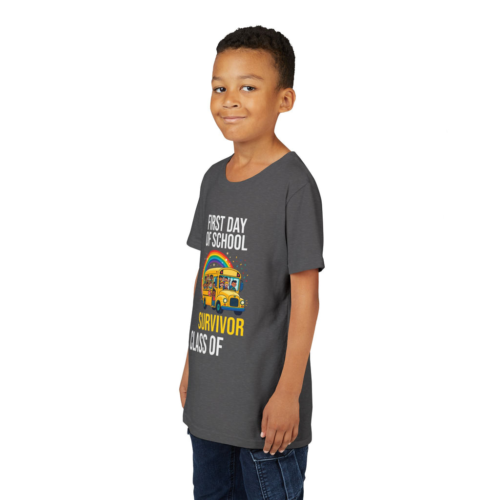 First Day Of School Survivor T-Shirt — Funny Back To School Kids Gift Tee