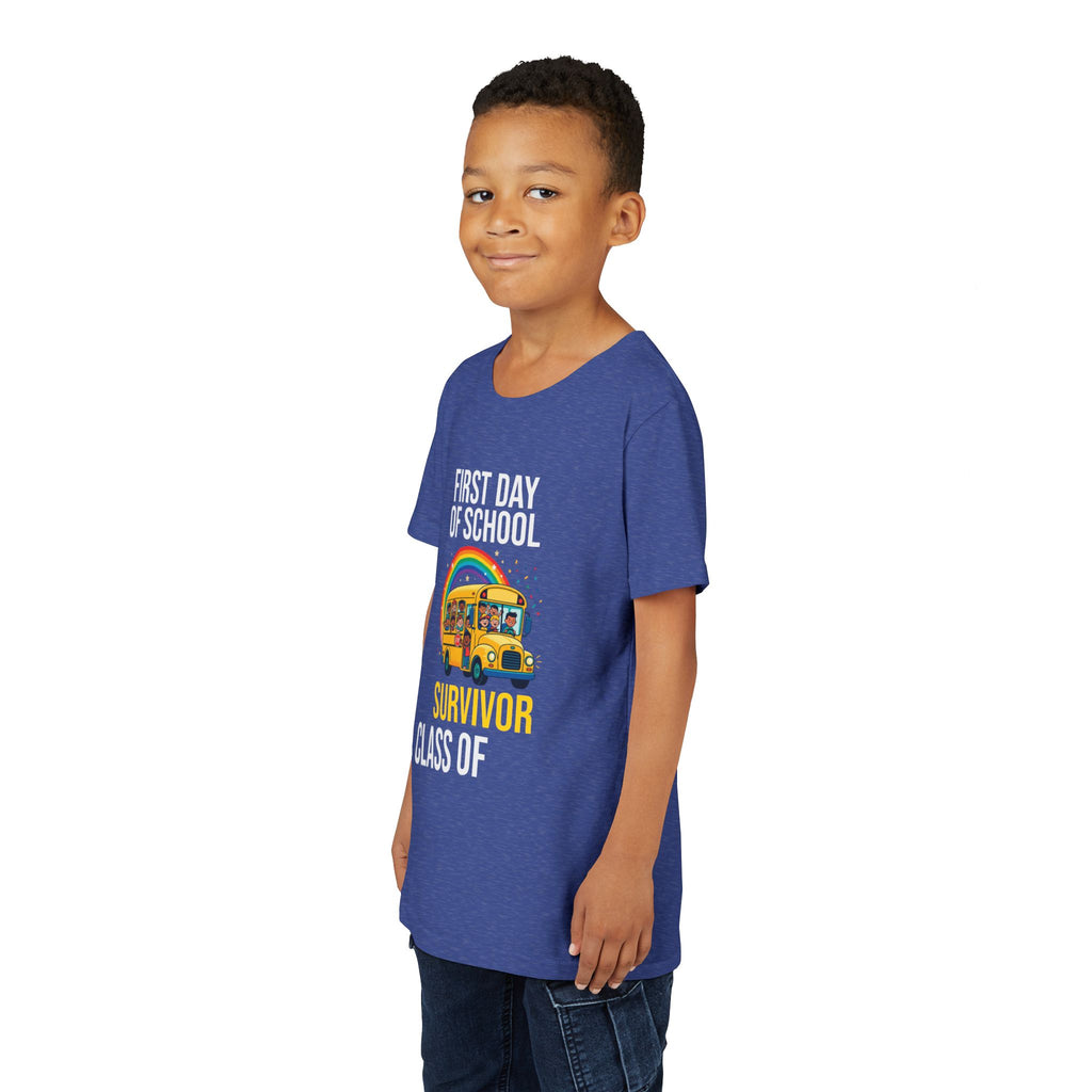 First Day Of School Survivor T-Shirt — Funny Back To School Kids Gift Tee