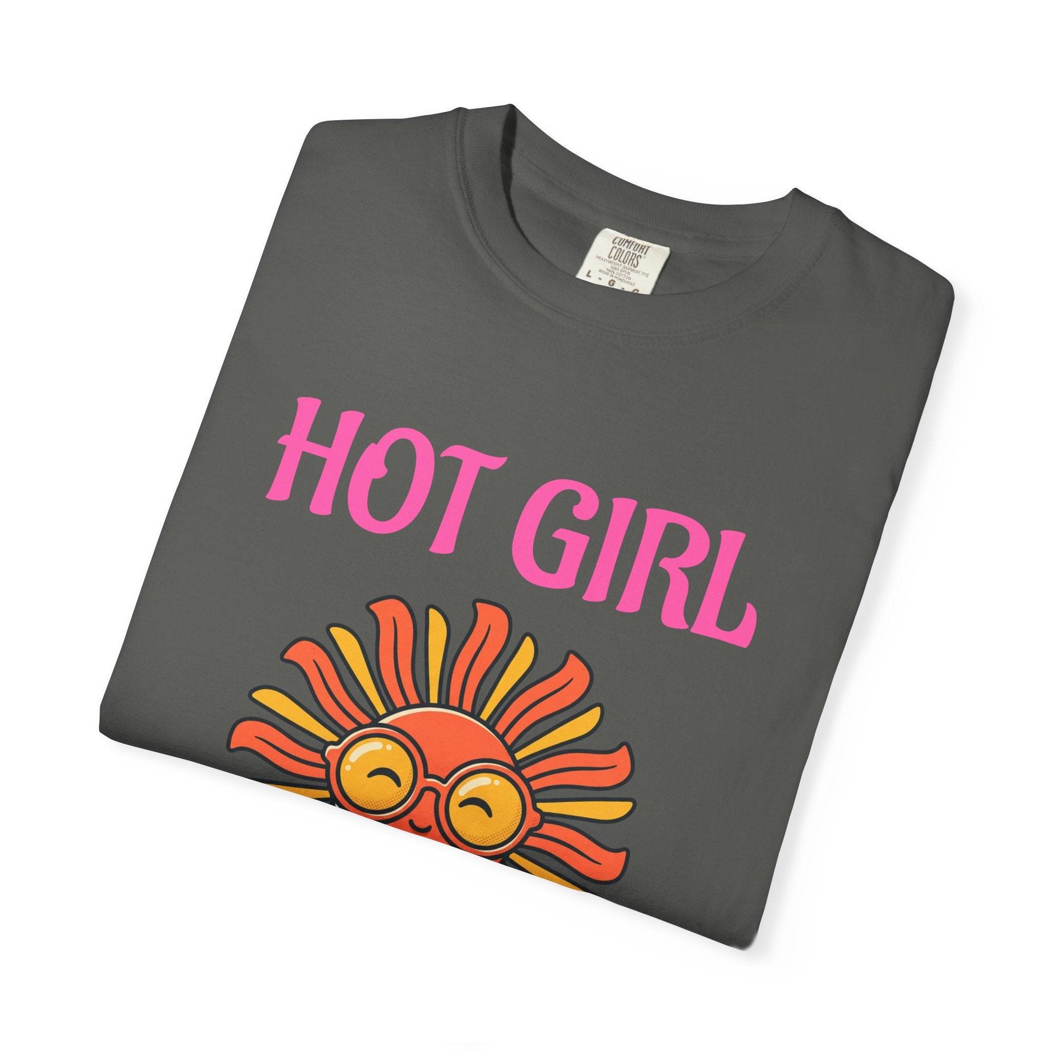Hot Girl Summer T-Shirt — Retro Smiling Sun Graphic Tee
