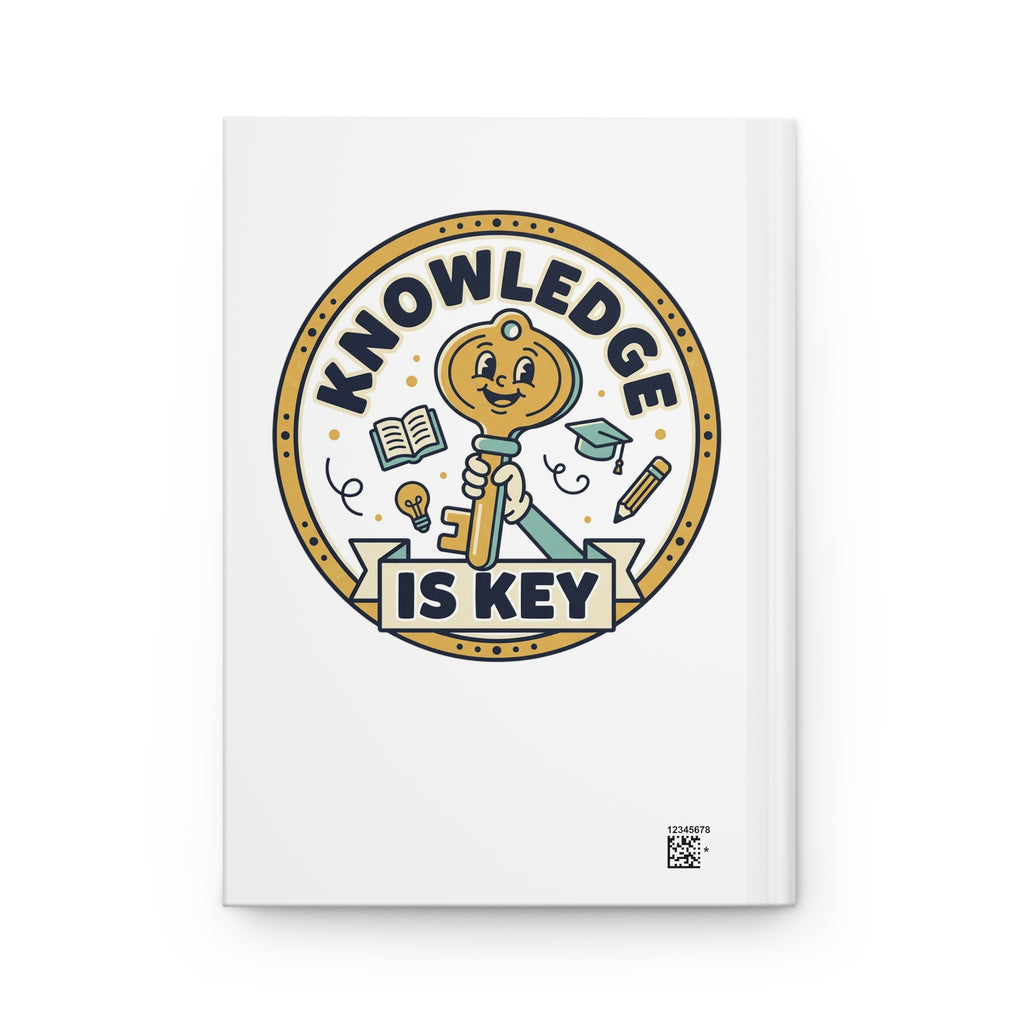 Hardcover Journal — "School These Fools" Fox & "Knowledge Is Key" Educational Notebook