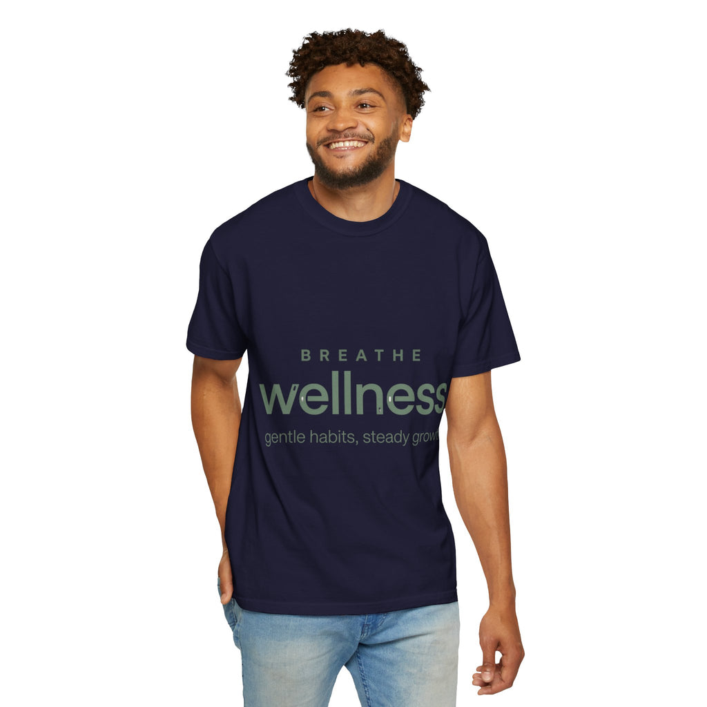 Wellness Breath T-Shirt — "Breathe Wellness" Mindful Graphic Tee