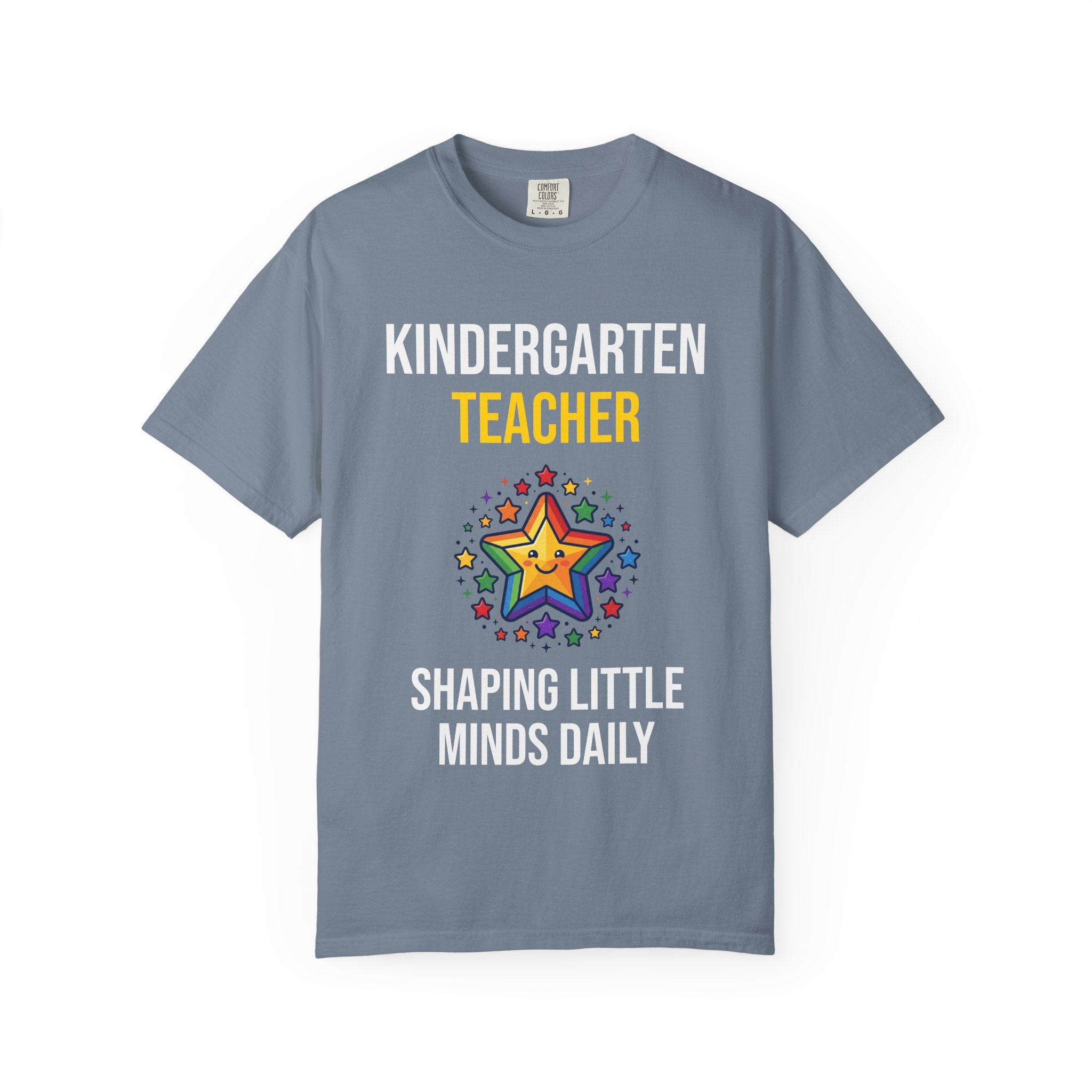 Kindergarten Teacher T-Shirt - "Shaping Little Minds Daily" Cute Star Design