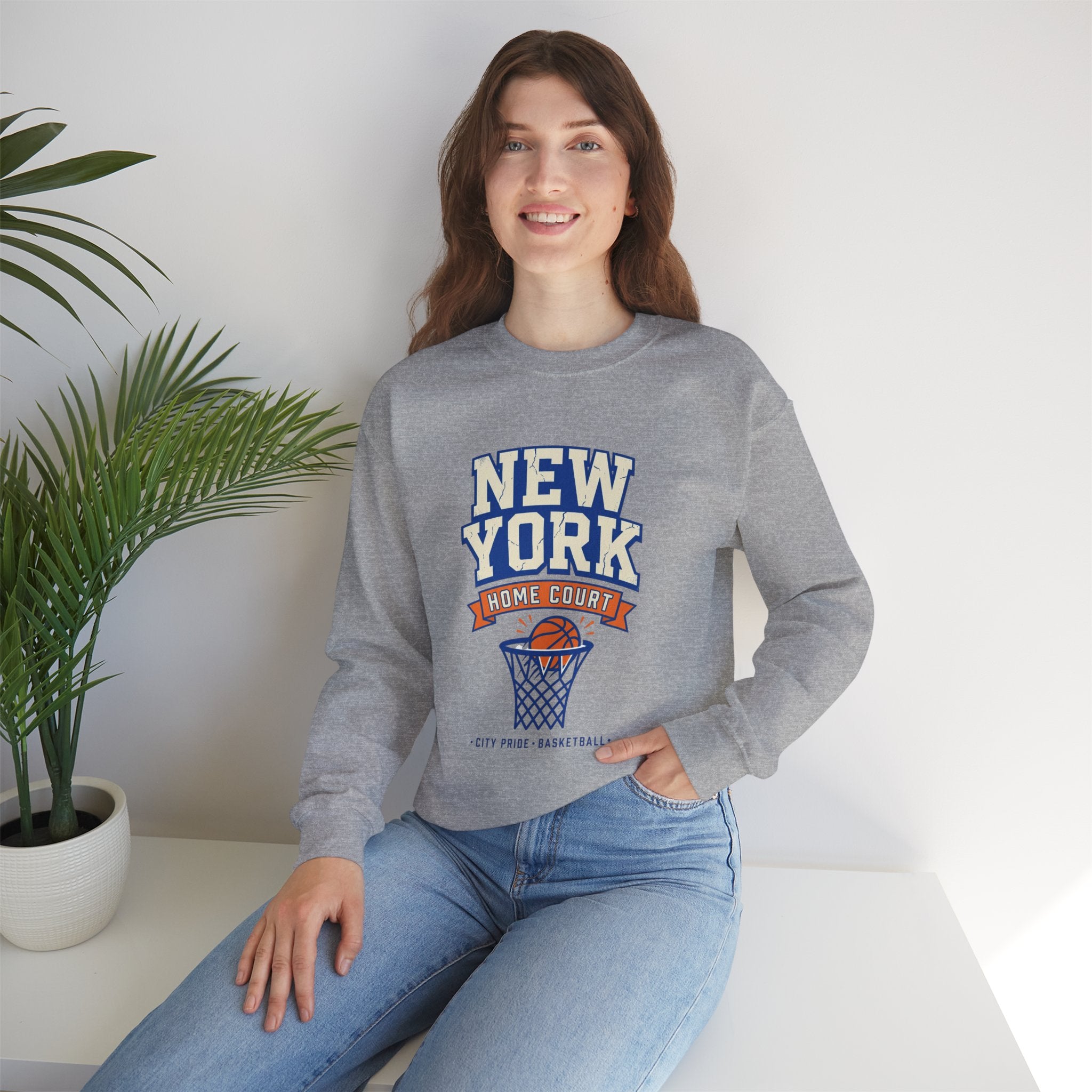 New York Home Court Sweatshirt | Vintage Basketball Pride
