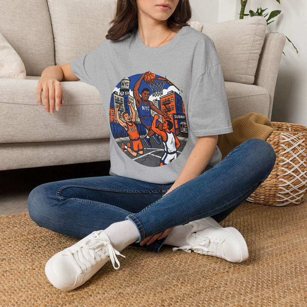 New York Hoops Run Cartoon Tee