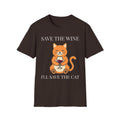 Cat Mom Wine Shirt — Funny Cat Lady Tee, Gift for Her