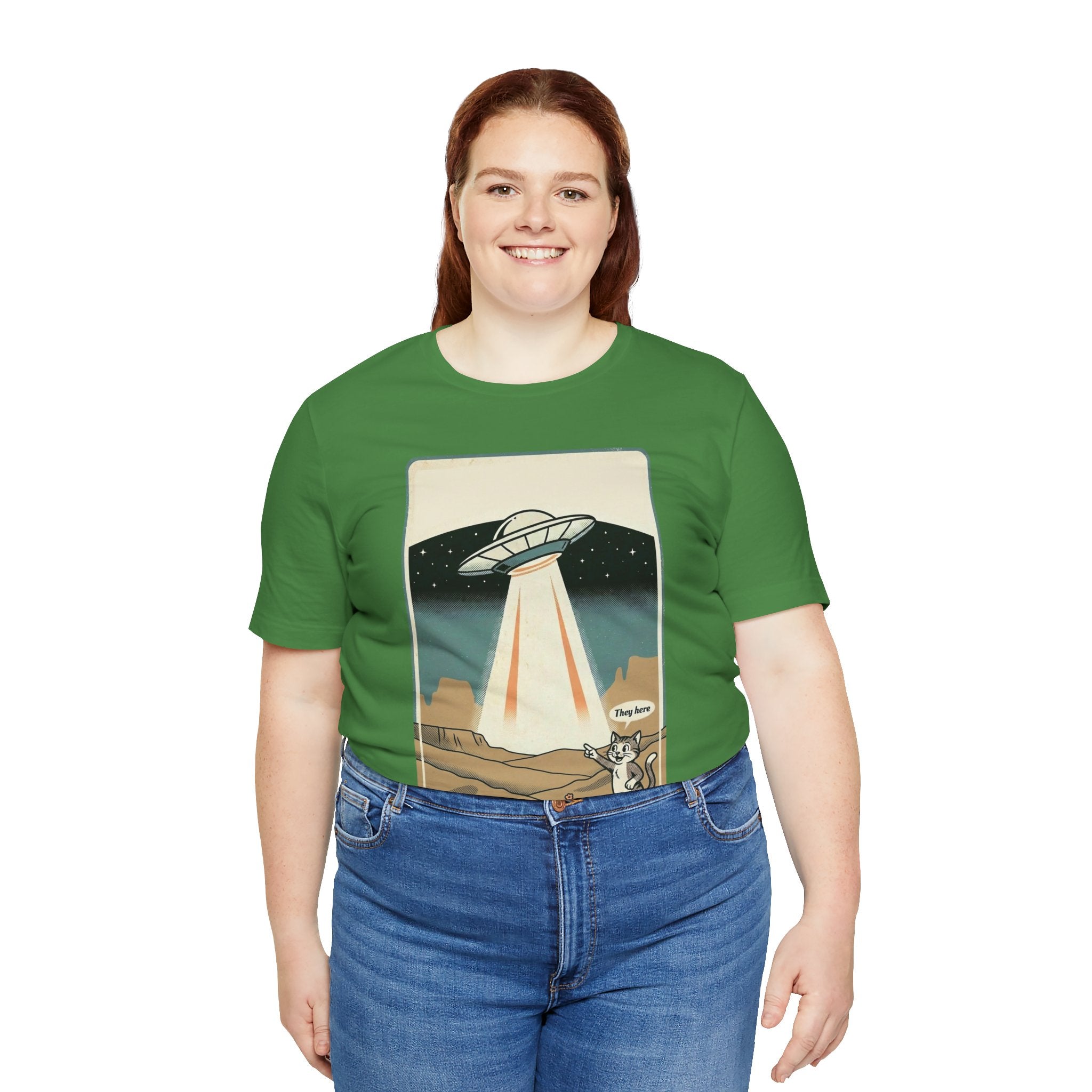 They Here Alien T-Shirt — Funny UFO ET Invader Tee