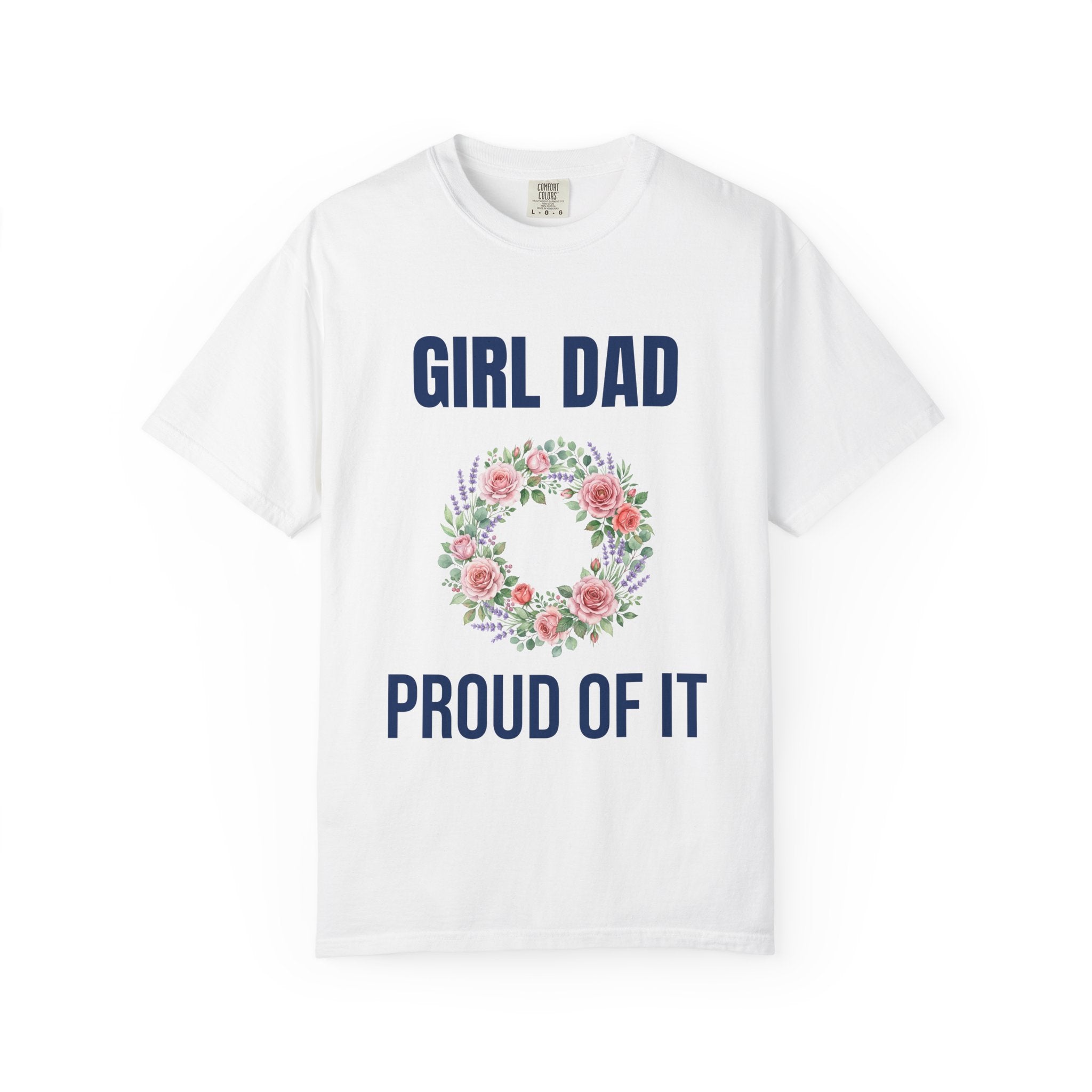 Girl Dad Floral Wreath T-Shirt — Proud Girl Dad Father's Day Gift Tee