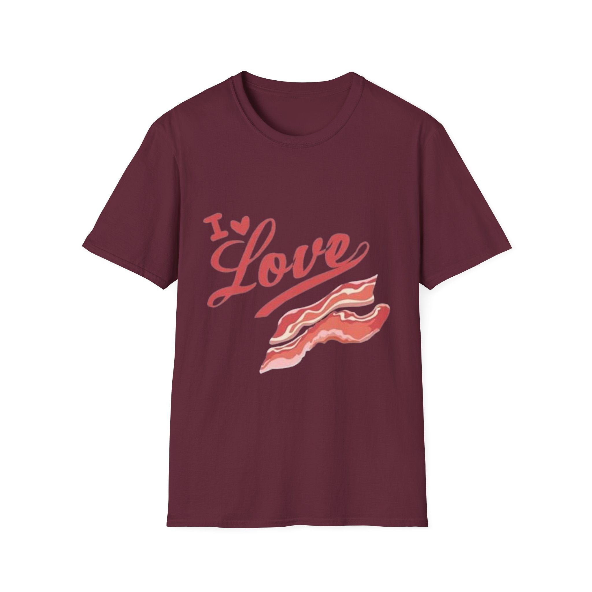 I Love Bacon T-Shirt — Retro Script Breakfast Tee