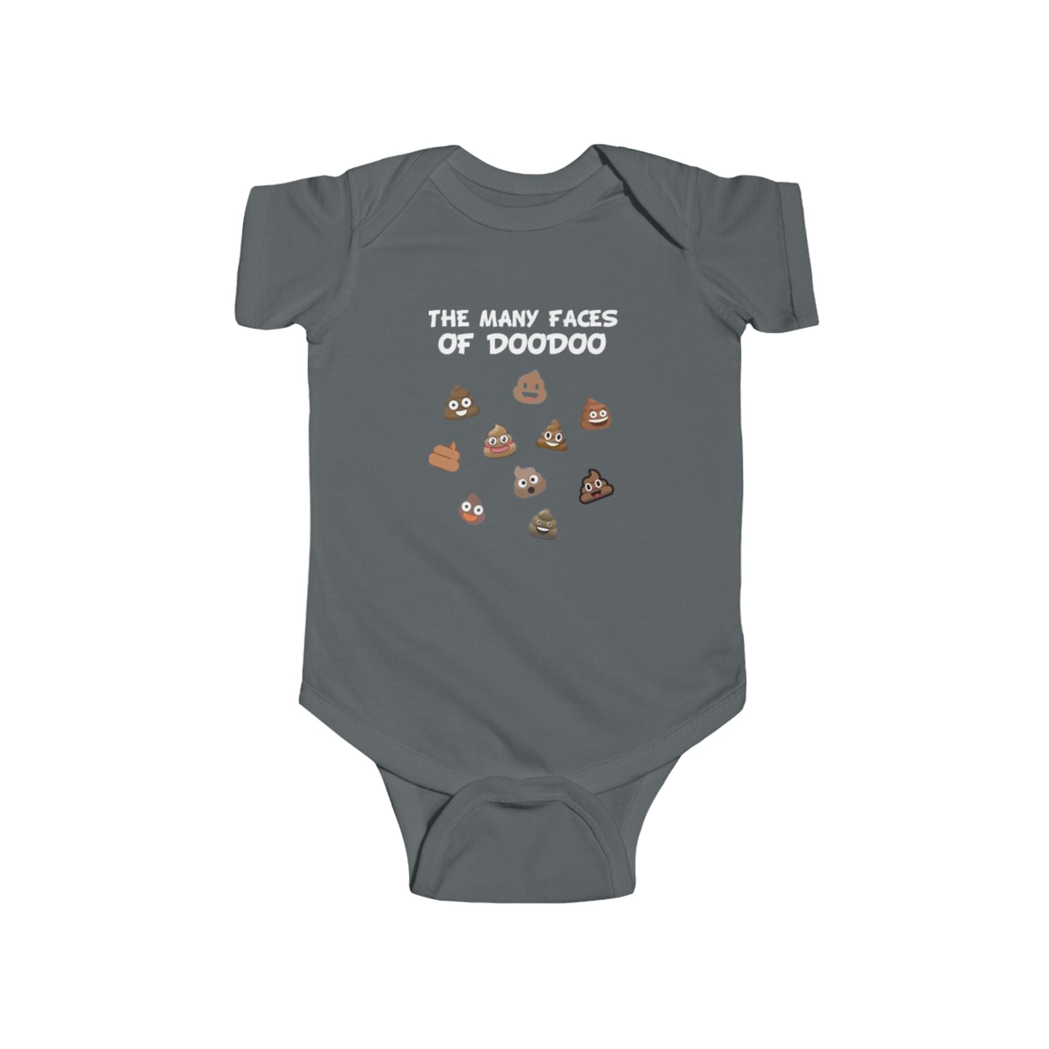 Infant Bodysuit - "The Many Faces of Doodoo" Cute Poop Emoji Baby Onesie