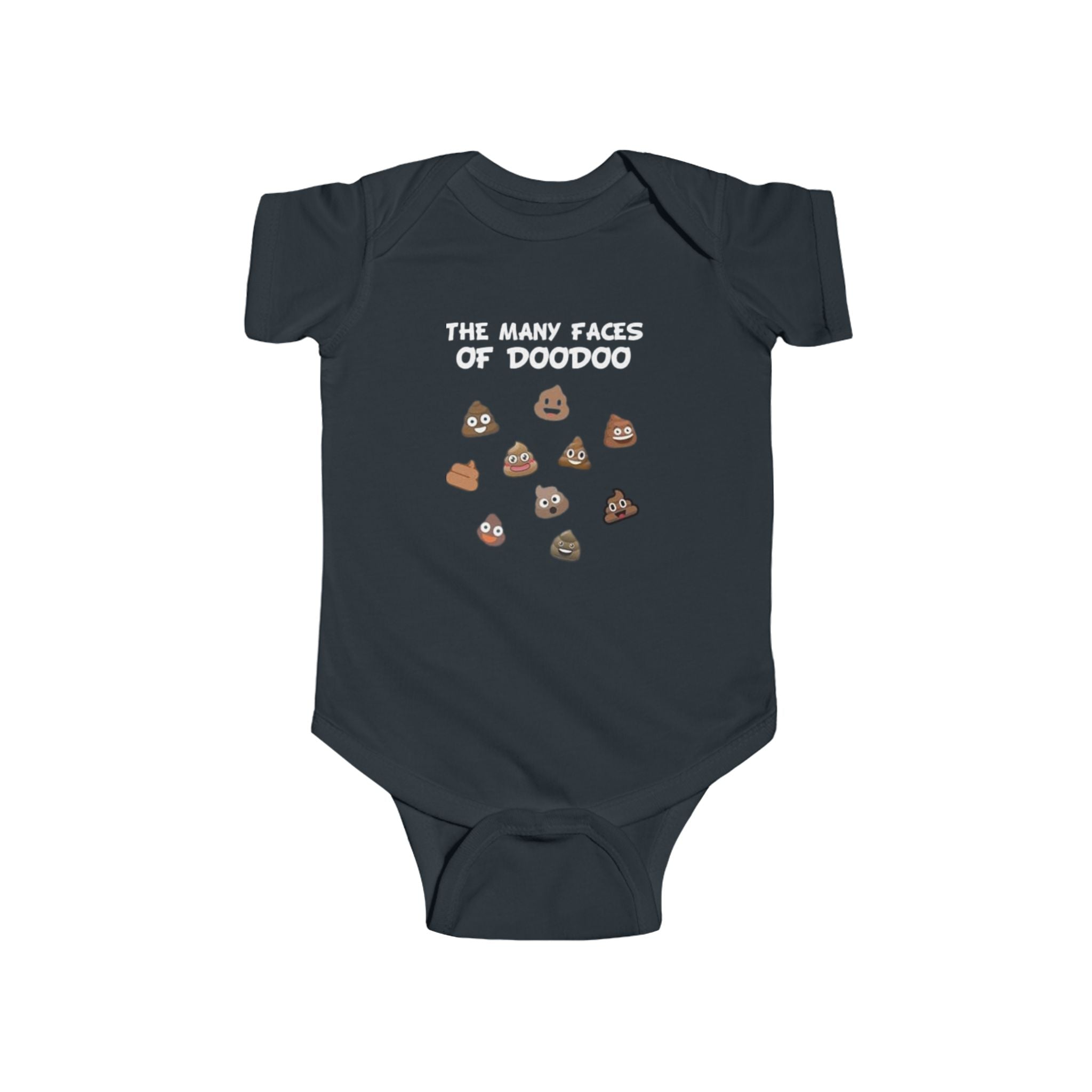 Infant Bodysuit - "The Many Faces of Doodoo" Cute Poop Emoji Baby Onesie