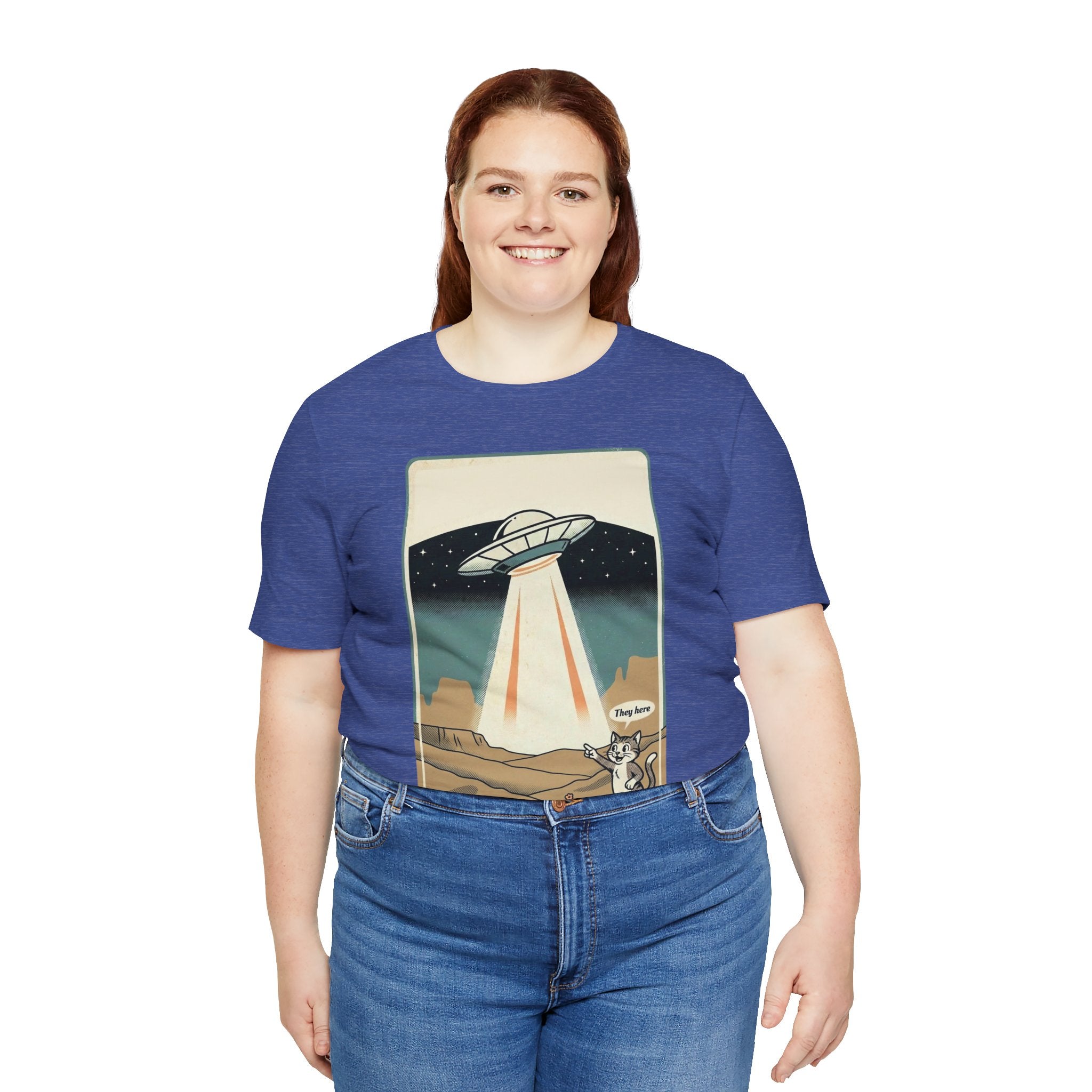 They Here Alien T-Shirt — Funny UFO ET Invader Tee