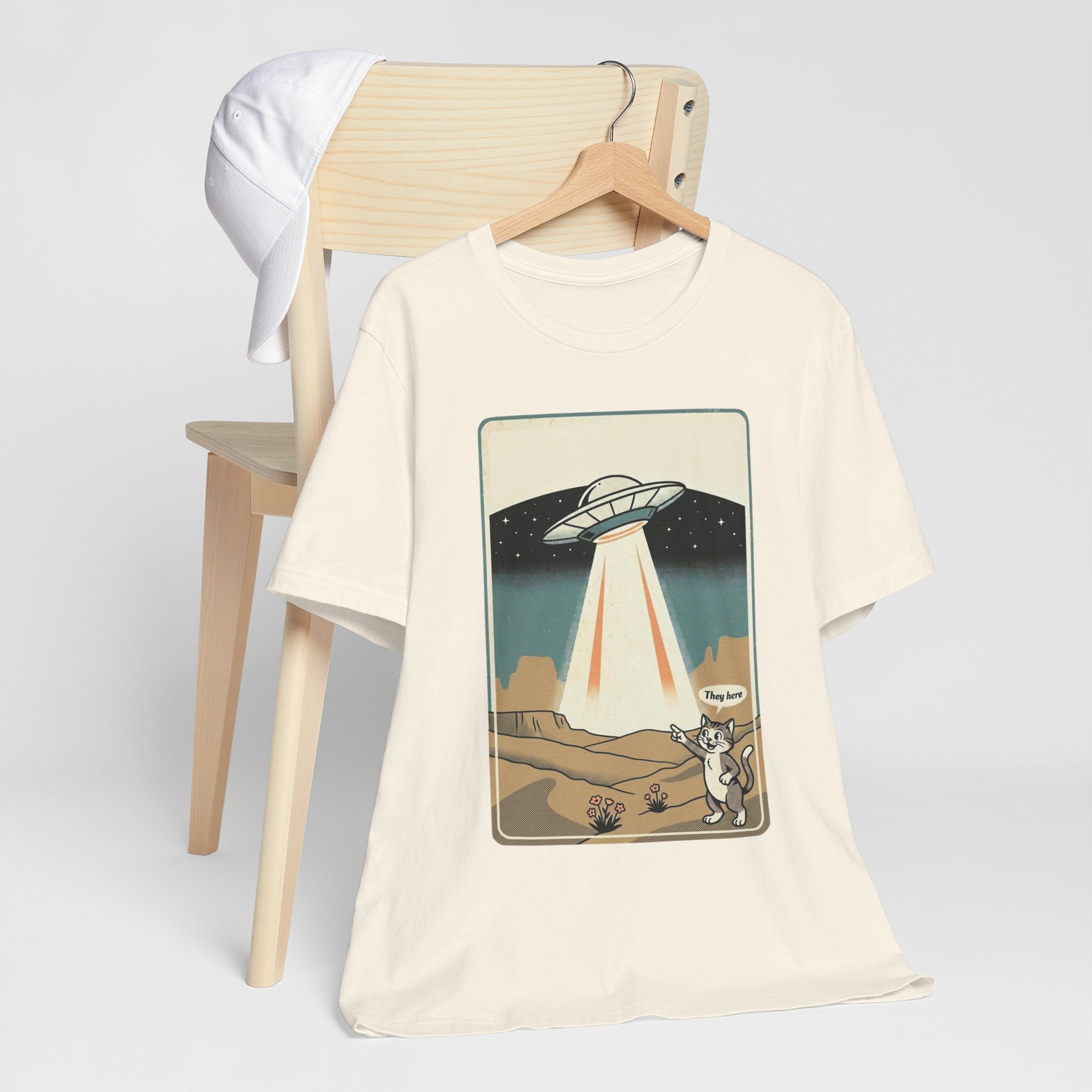 They Here Alien T-Shirt — Funny UFO ET Invader Tee