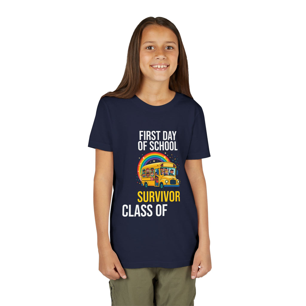 First Day Of School Survivor T-Shirt — Funny Back To School Kids Gift Tee