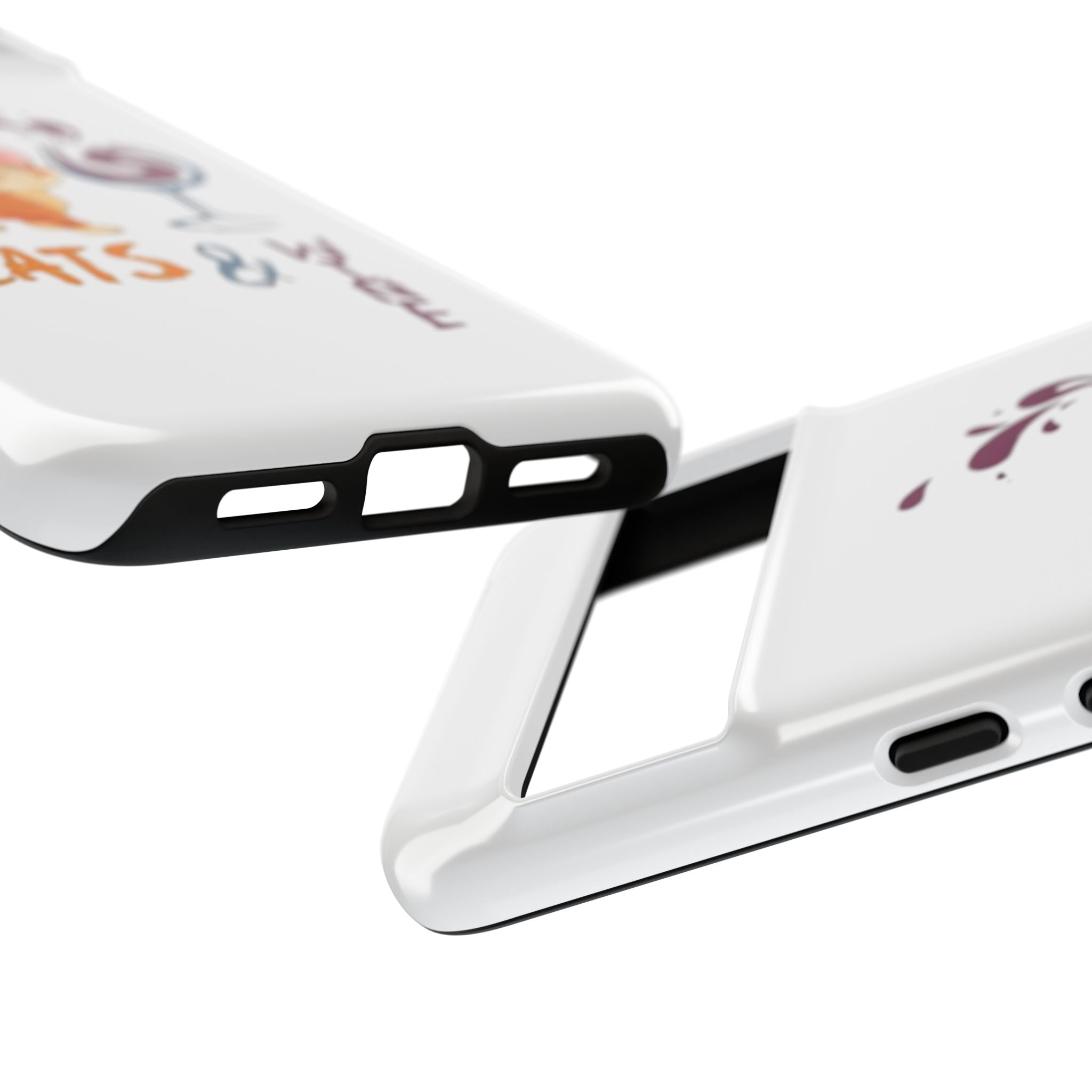 Cats & Wine Phone Case — Cute Orange Cat with Wine Glass Protective Case